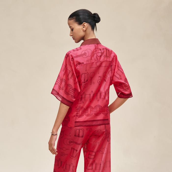 Rose Pivoine "Cahier Du Colporteur" Beach Shirt