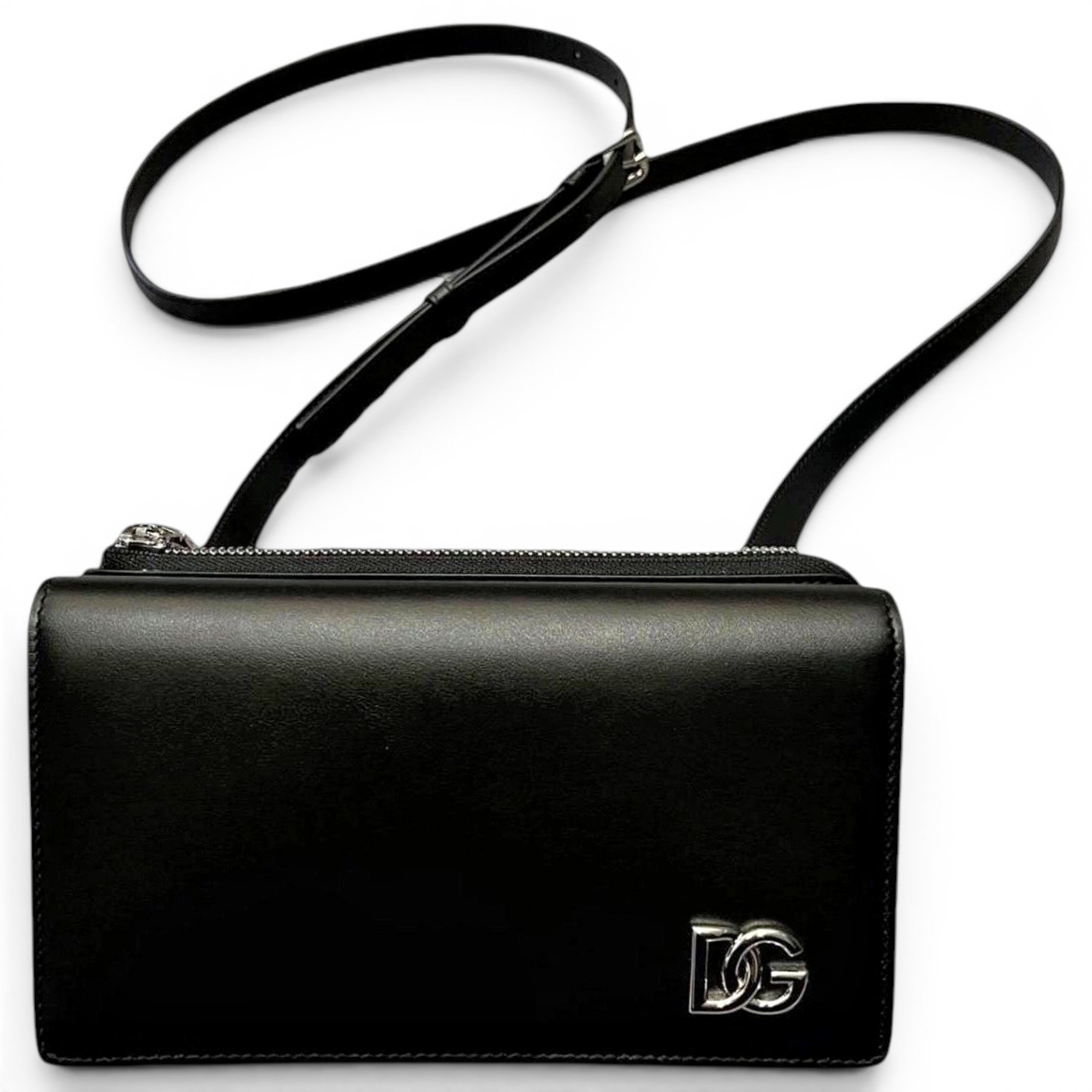 Leather clutch bag