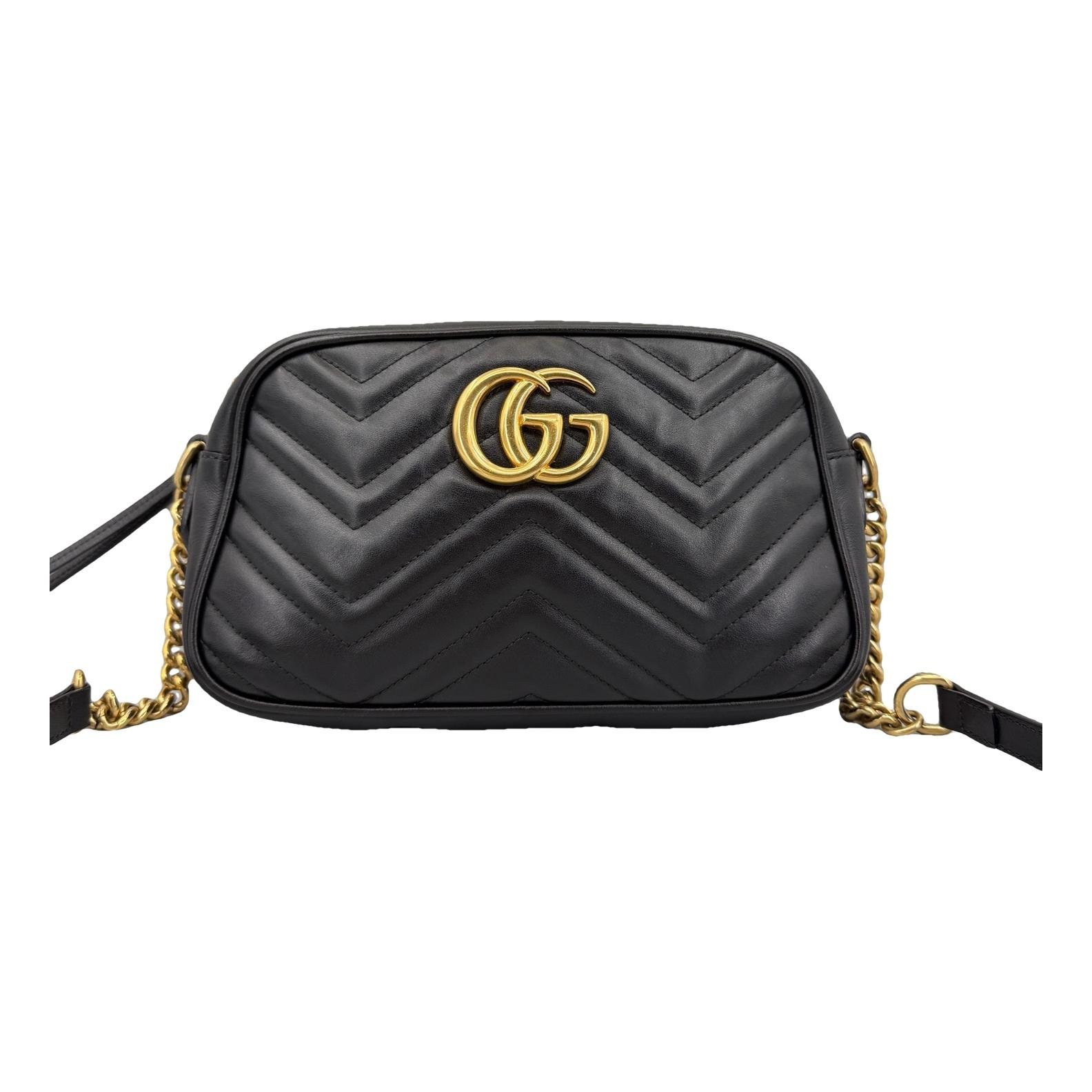 Pearly GG Marmont leather handbag