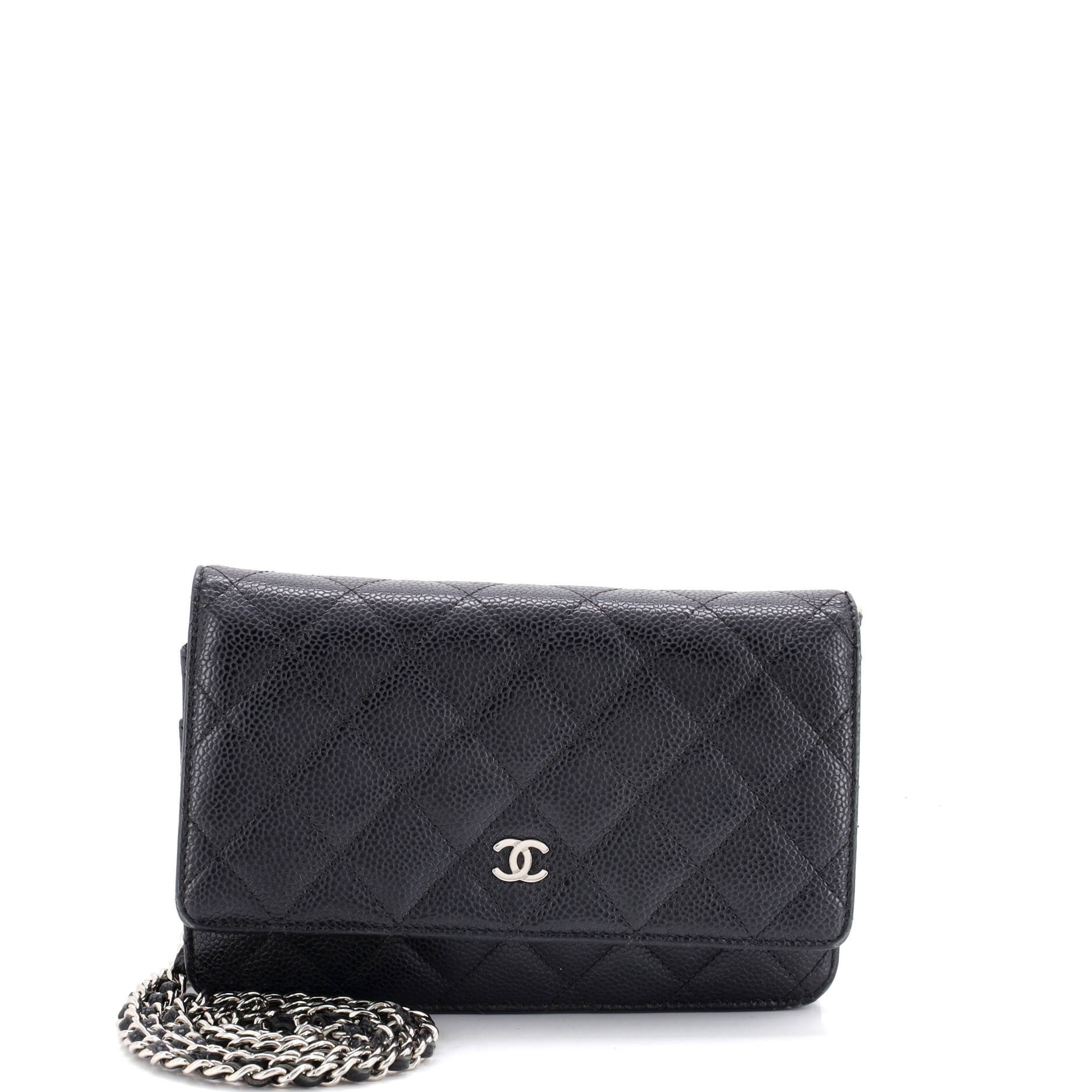 Wallet on Chain Quilted Caviar