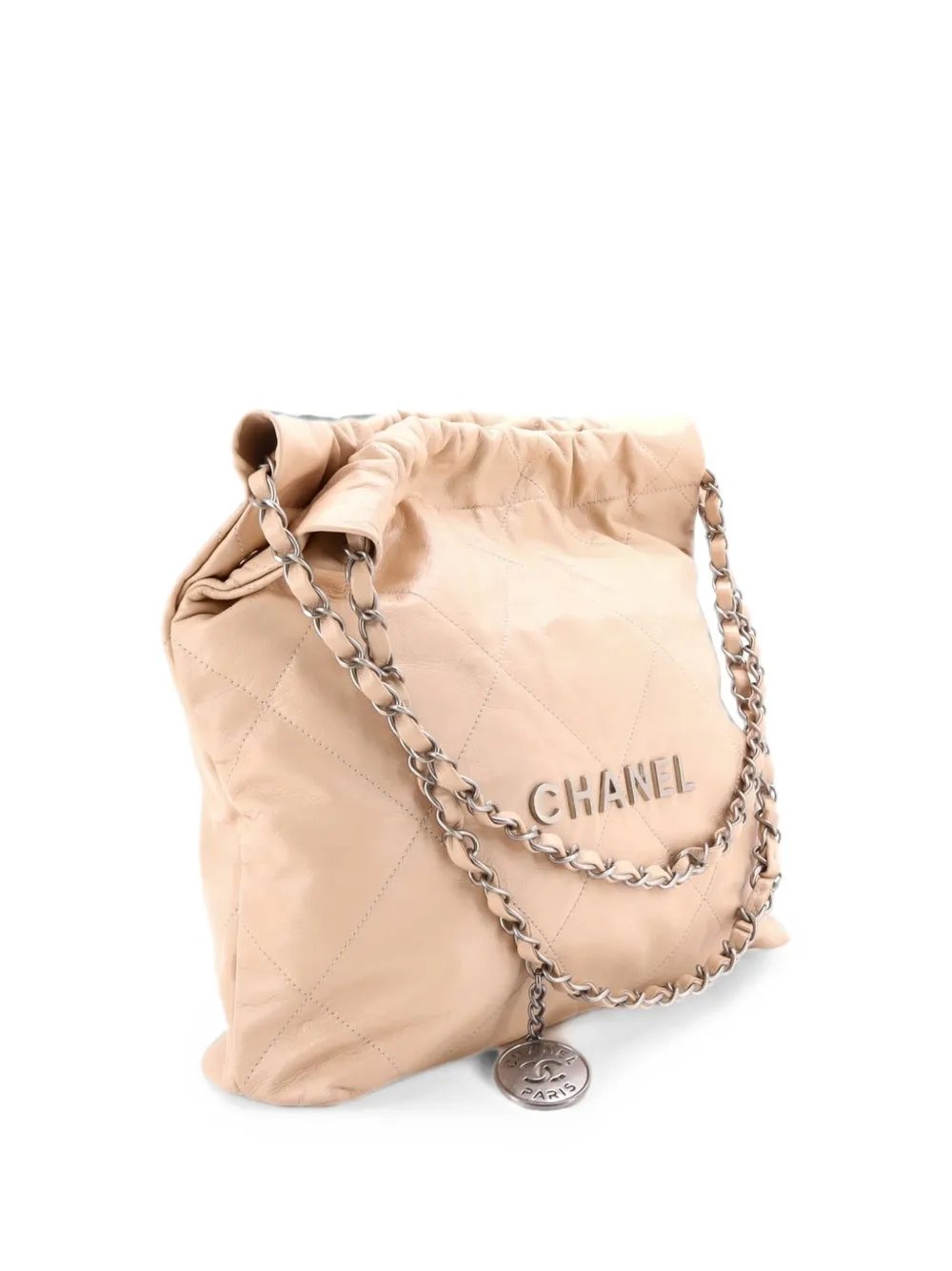22 Chain Quilted Calfskin Small hobo bag