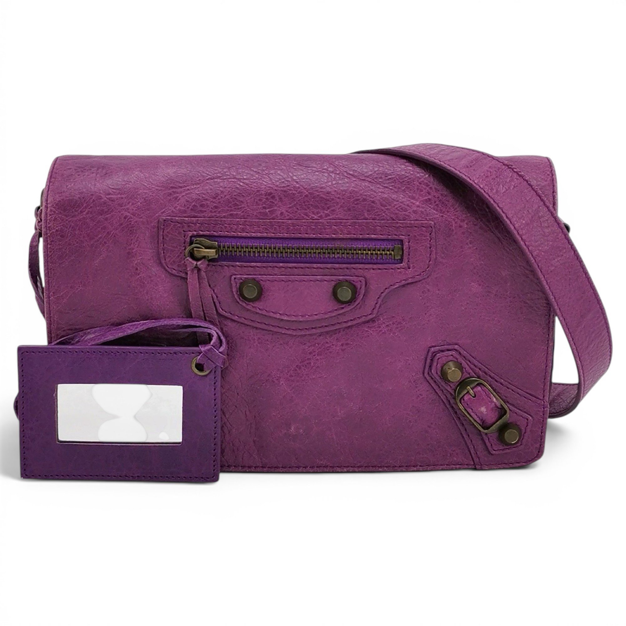 City leather handbag