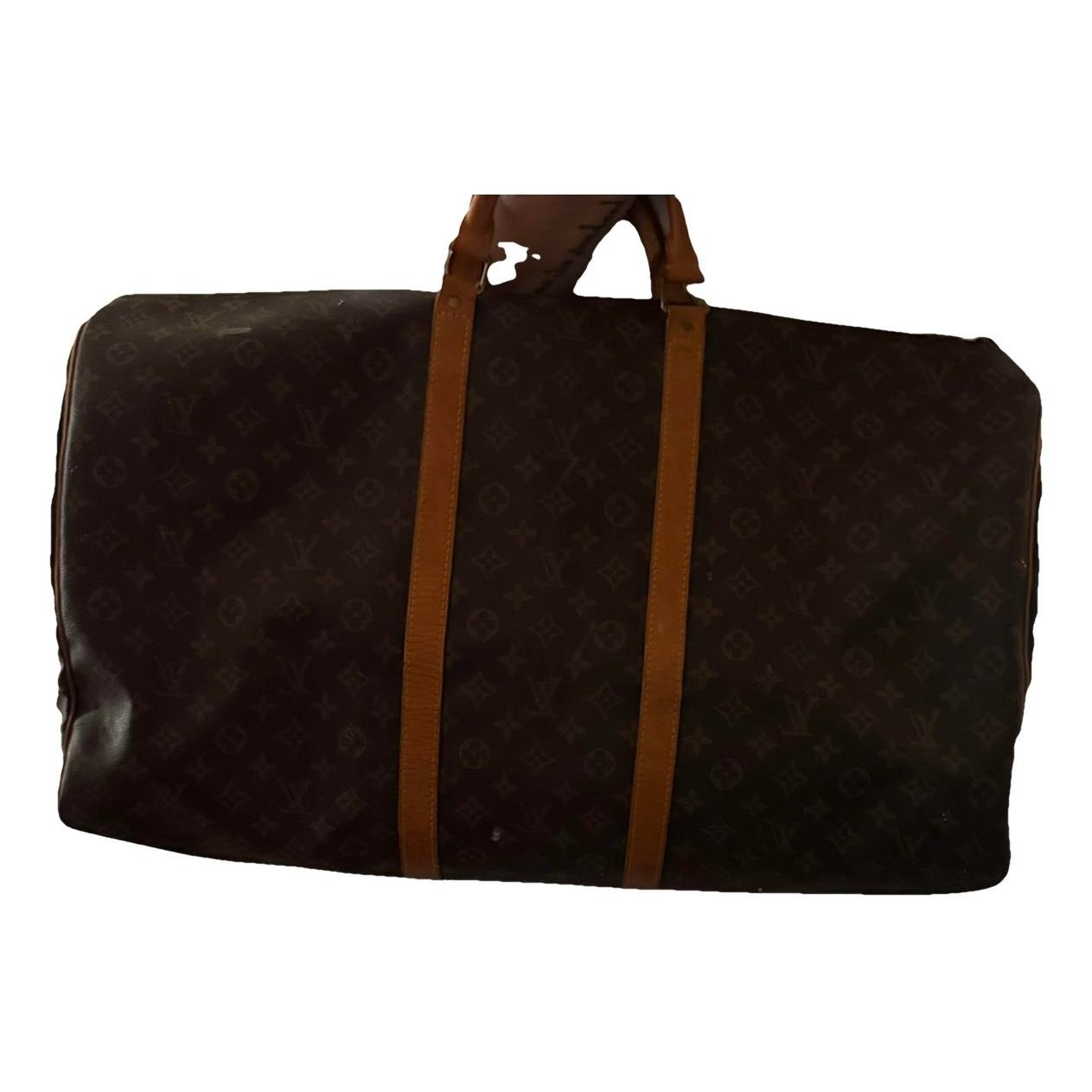 Keepall leather travel bag
