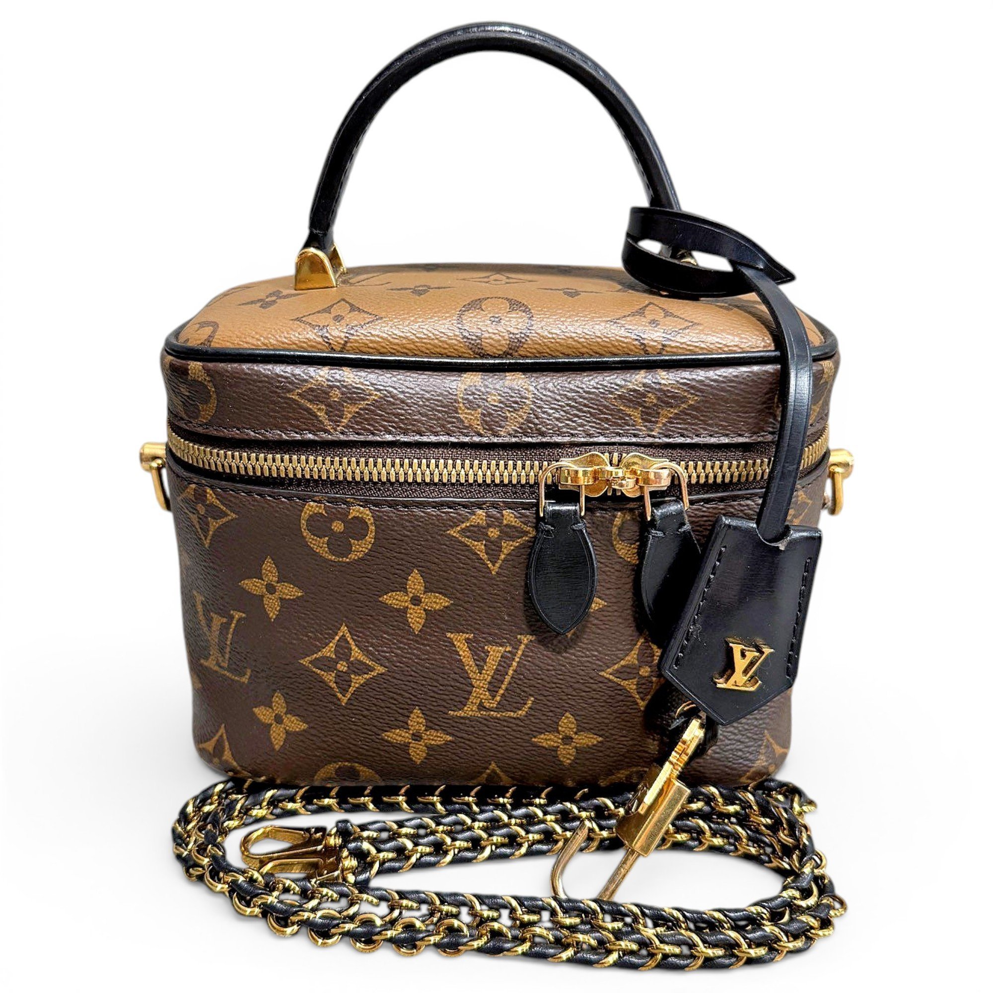 Vanity leather handbag