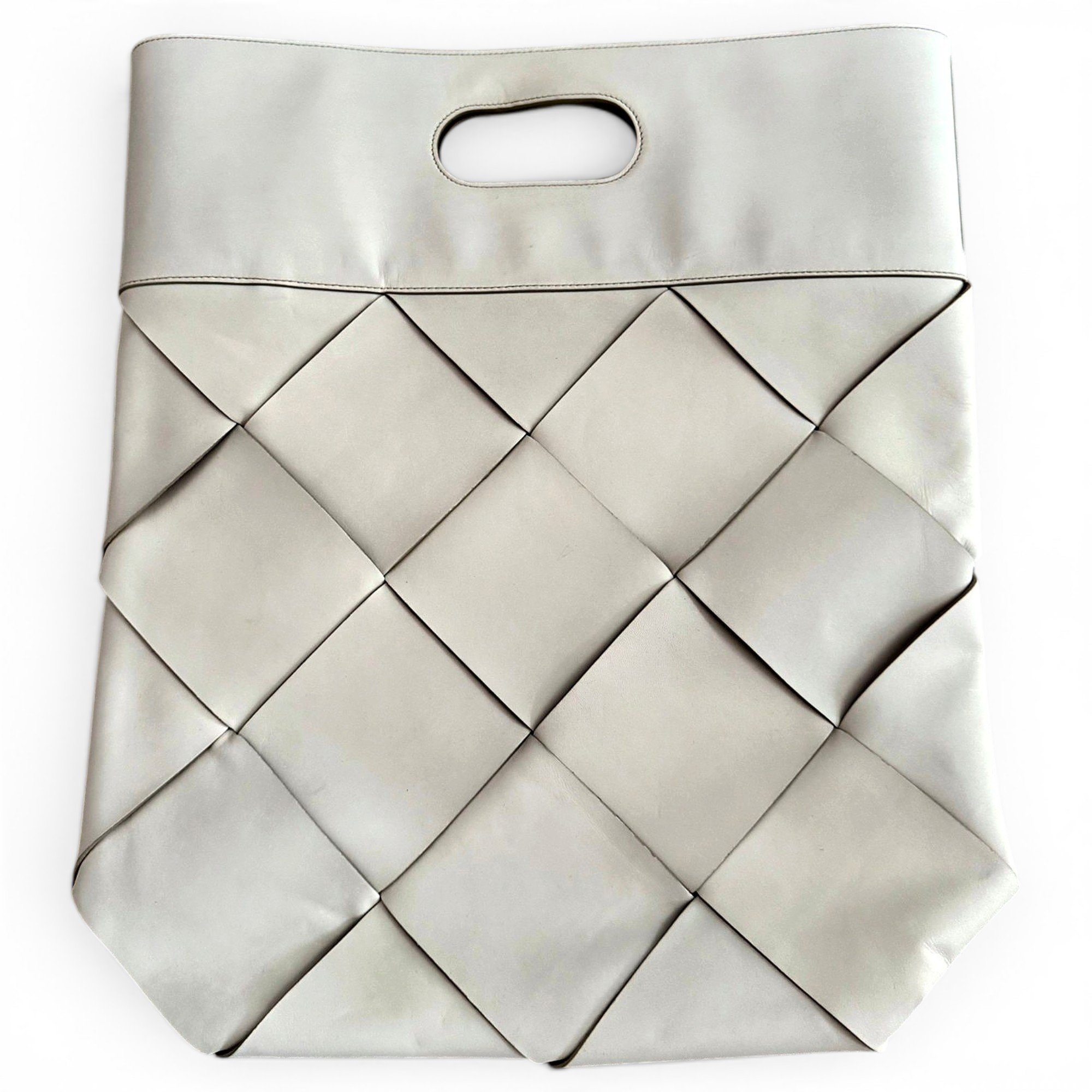 Snap leather handbag