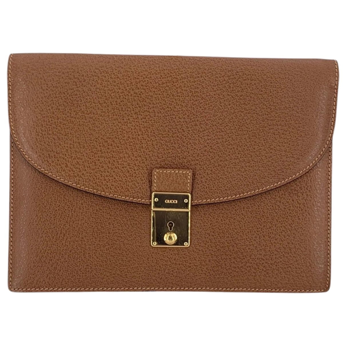 Leather clutch bag