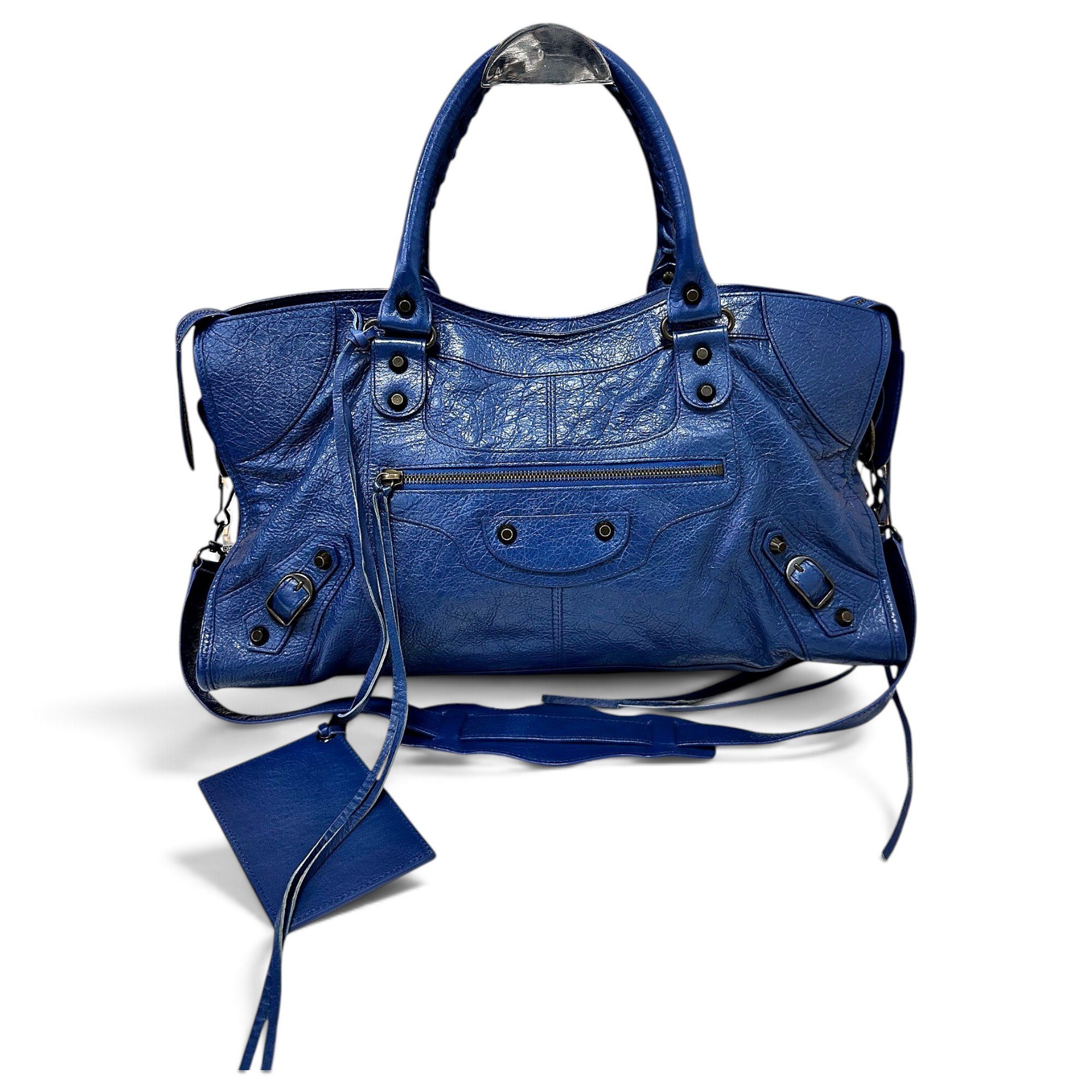 City leather handbag