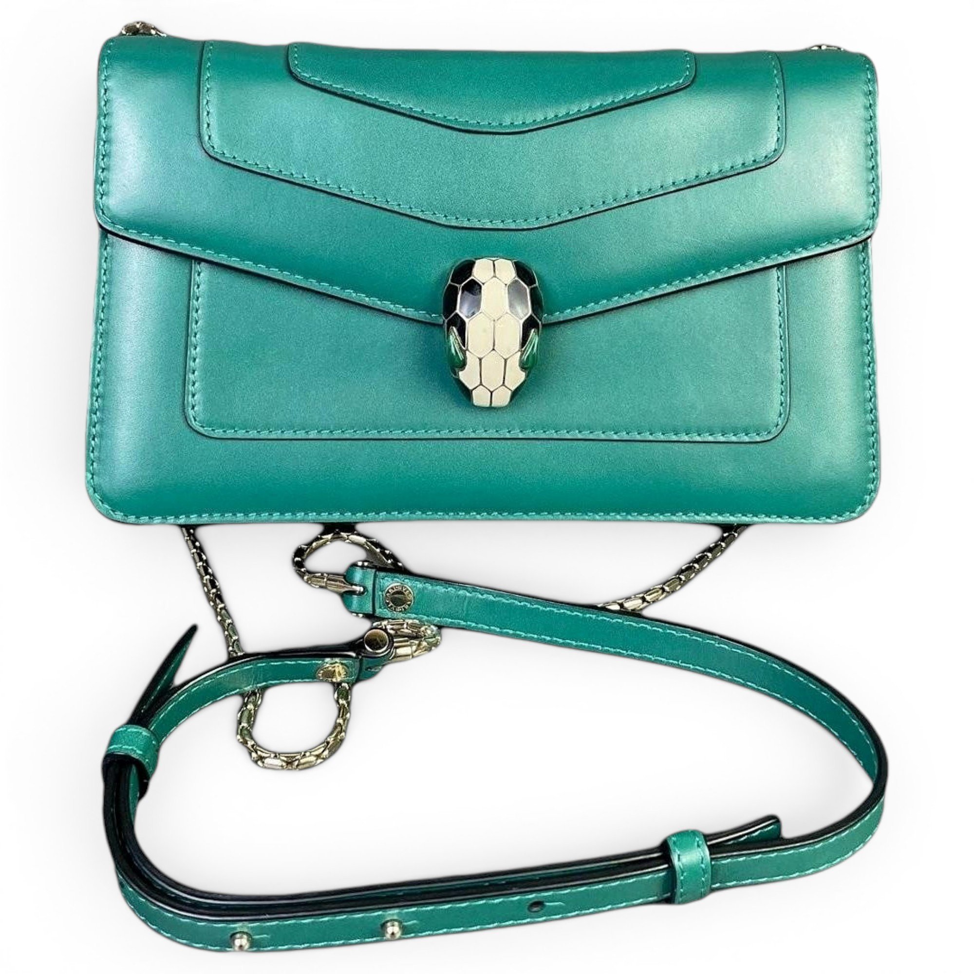 Serpenti leather handbag