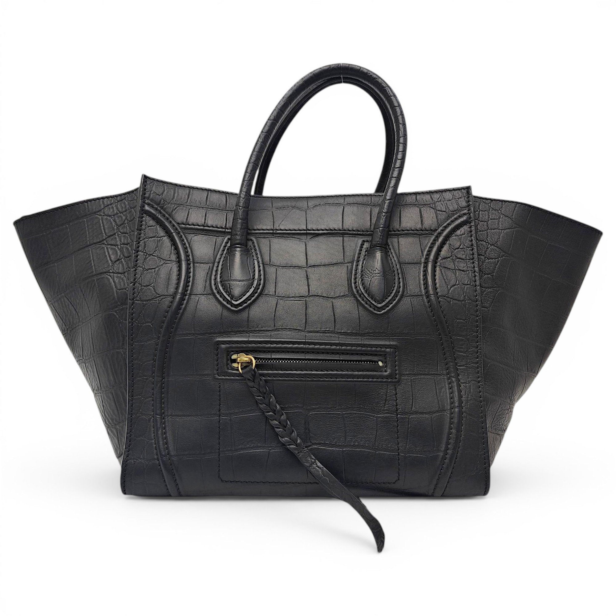 Celine Luggage Phantom leather handbag