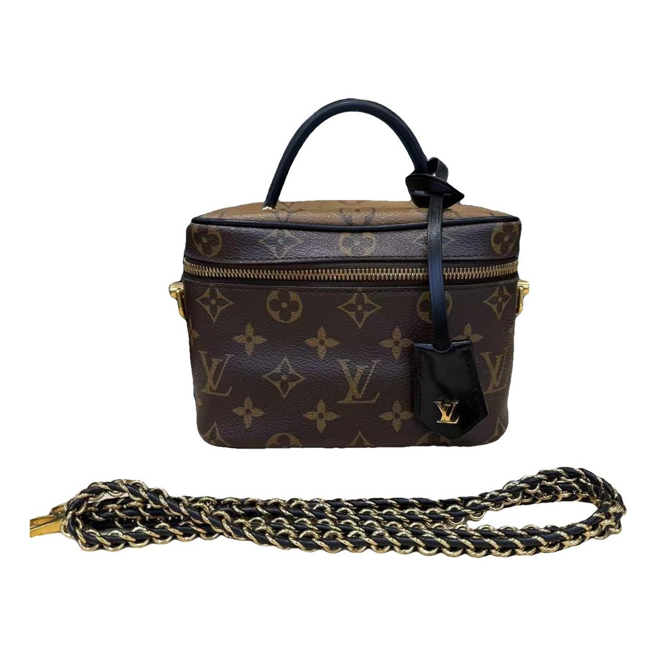Vanity leather handbag