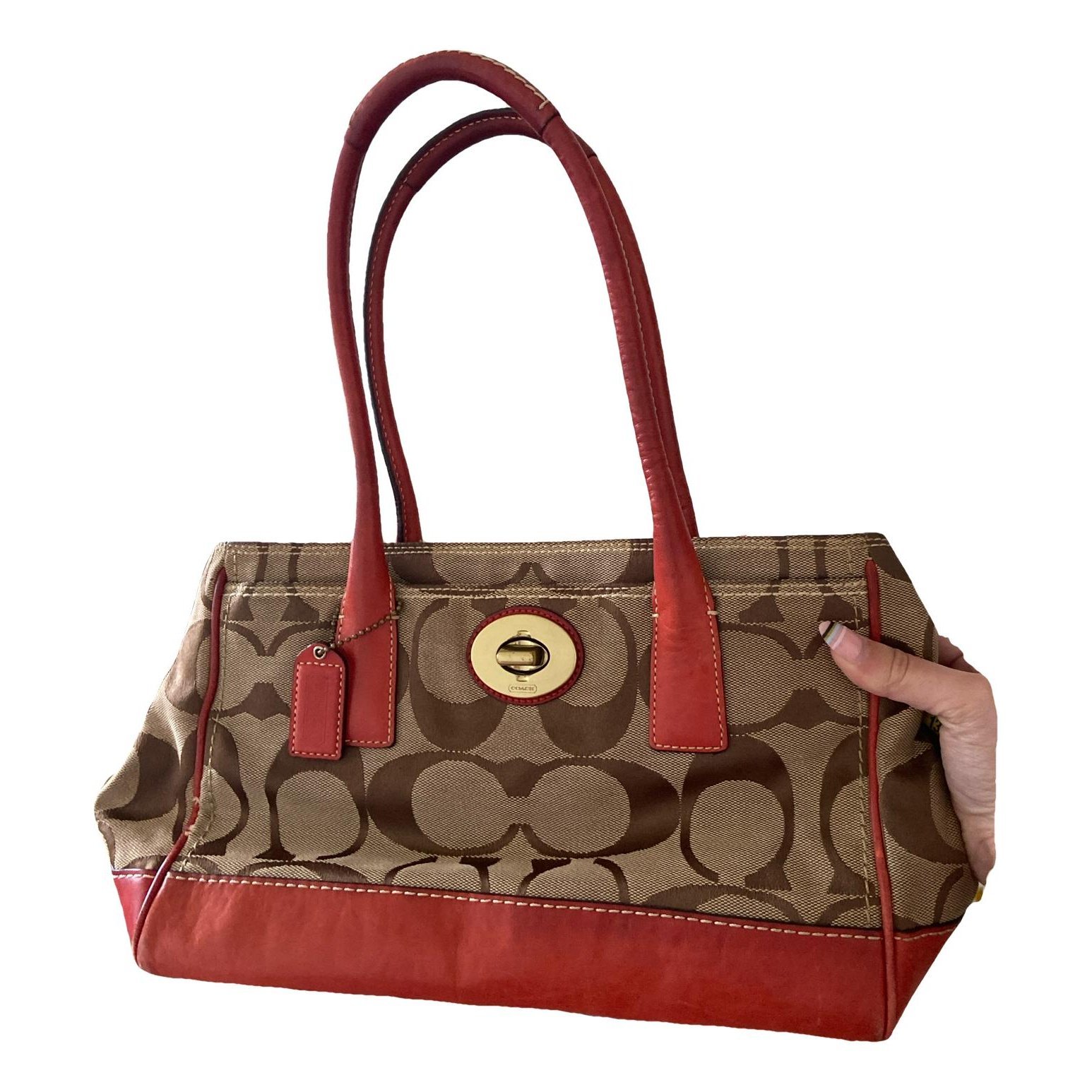 Signature Sufflette leather clutch bag