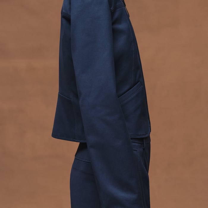 Bleu Outremer Double Cotton Twill Jacket