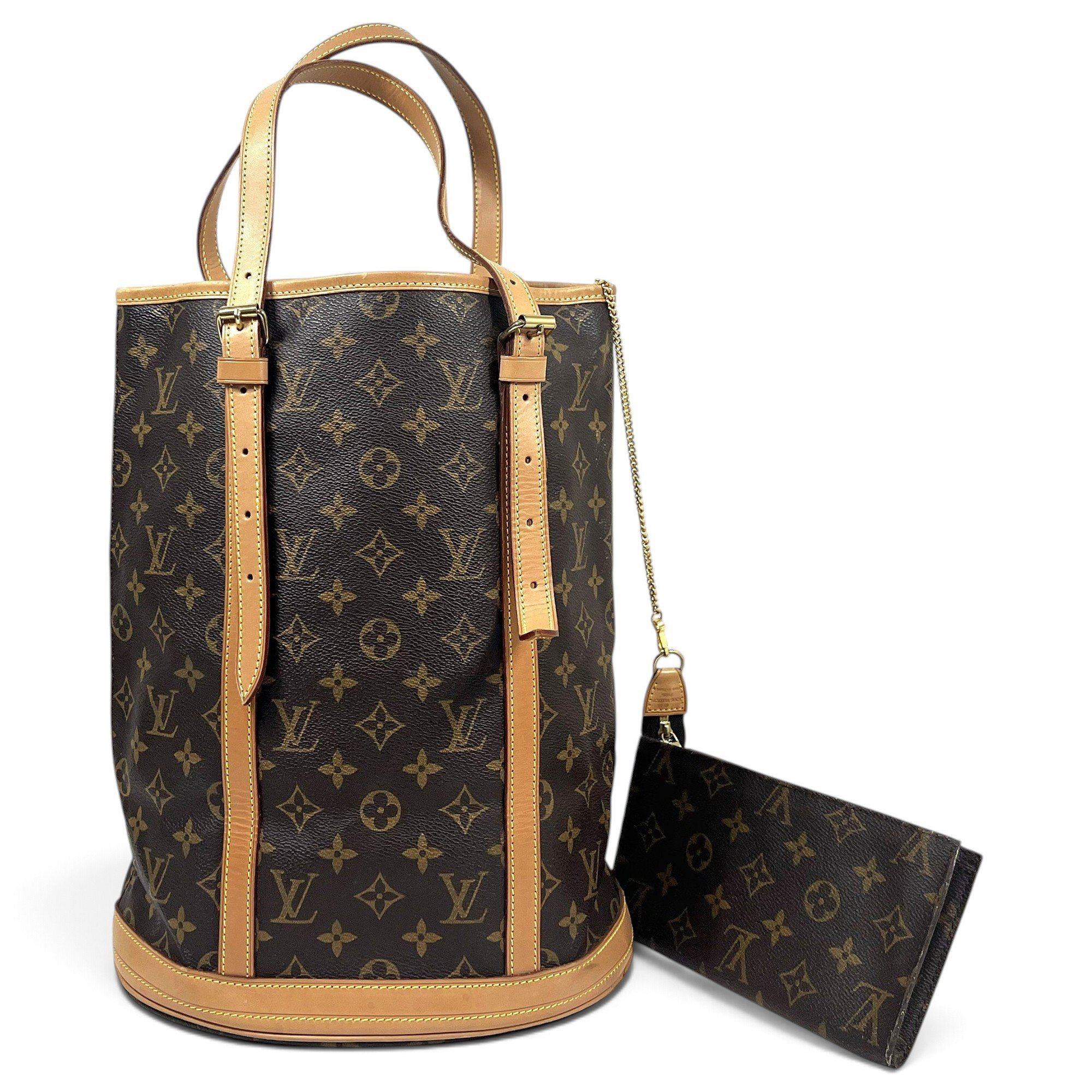 Bucket leather handbag
