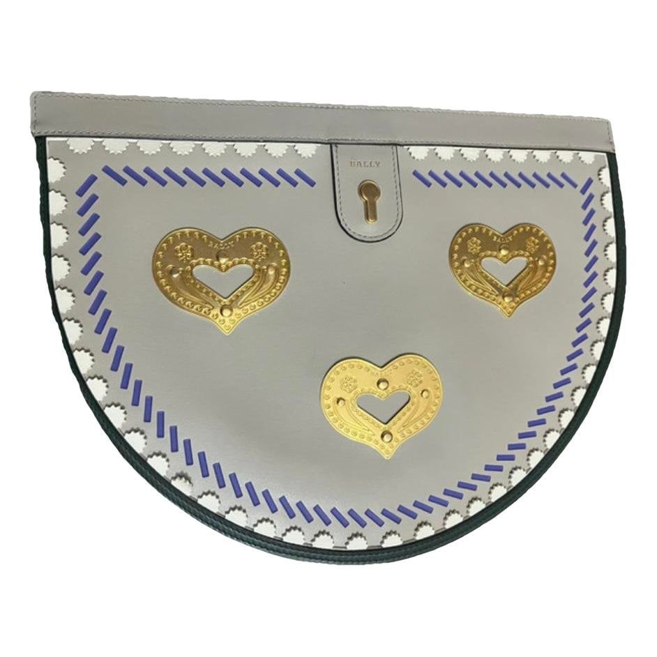Leather clutch bag