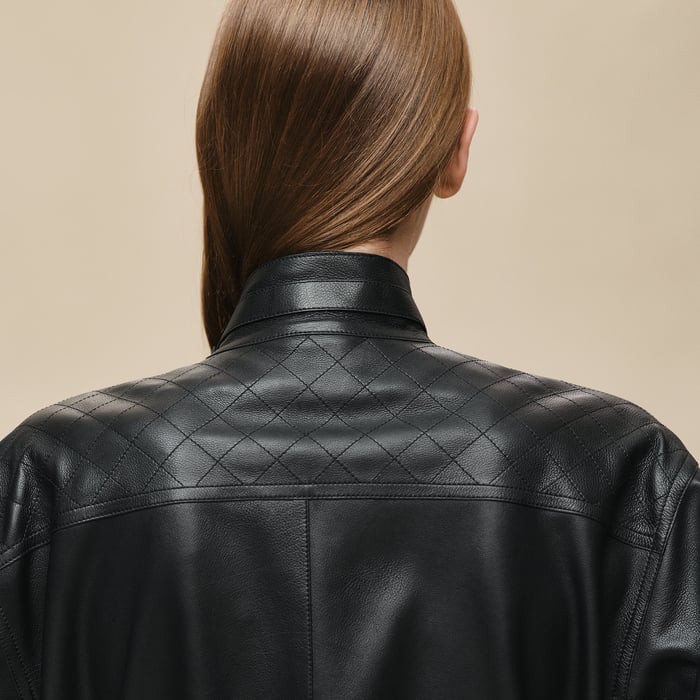 Noir Manteau Court Inspiration Parka