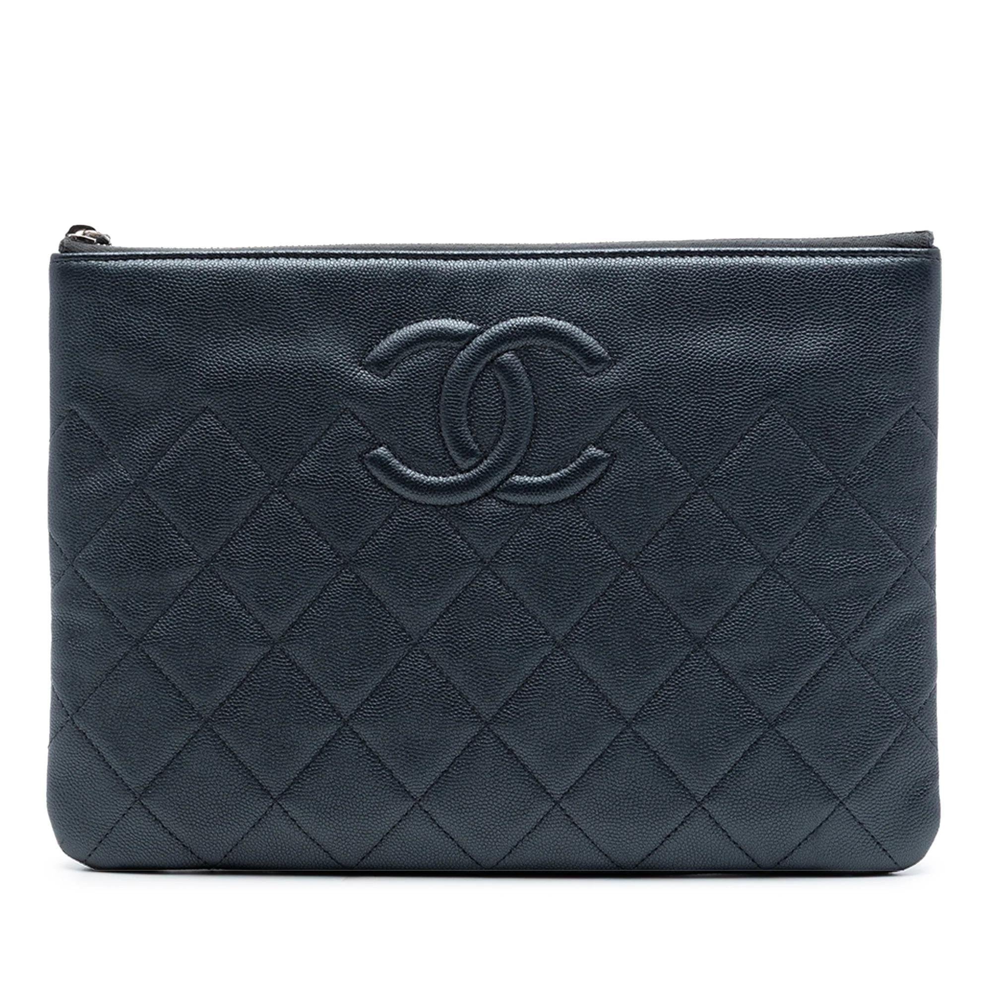 Leather clutch bag