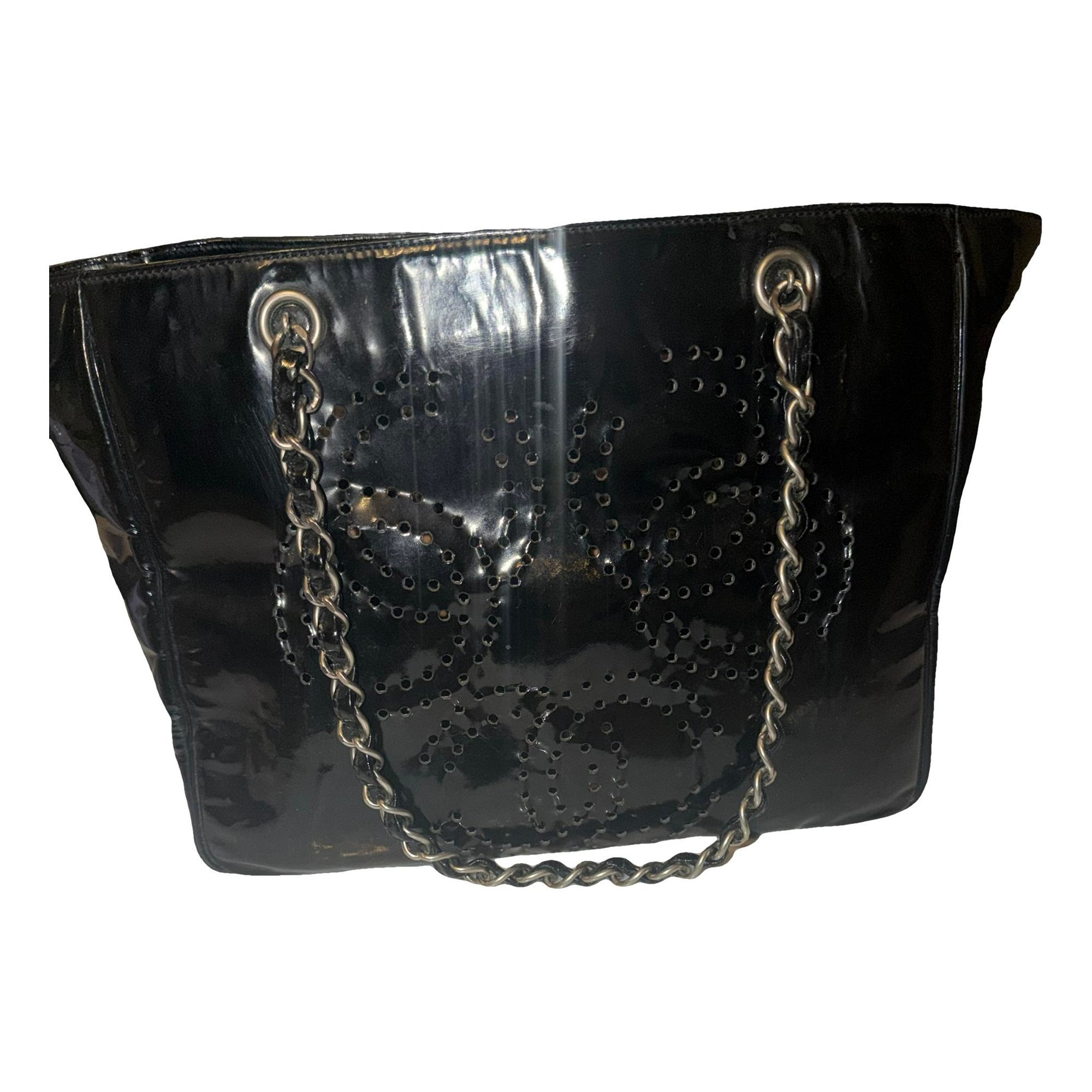 Vintage CC Chain leather tote