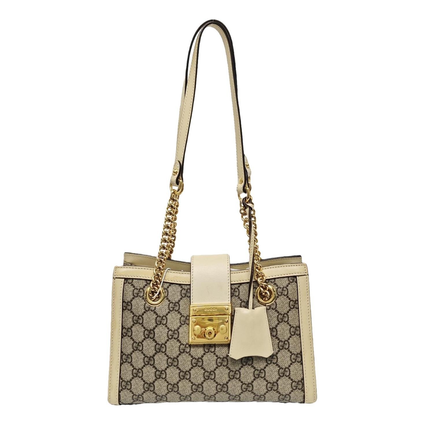 Padlock leather handbag