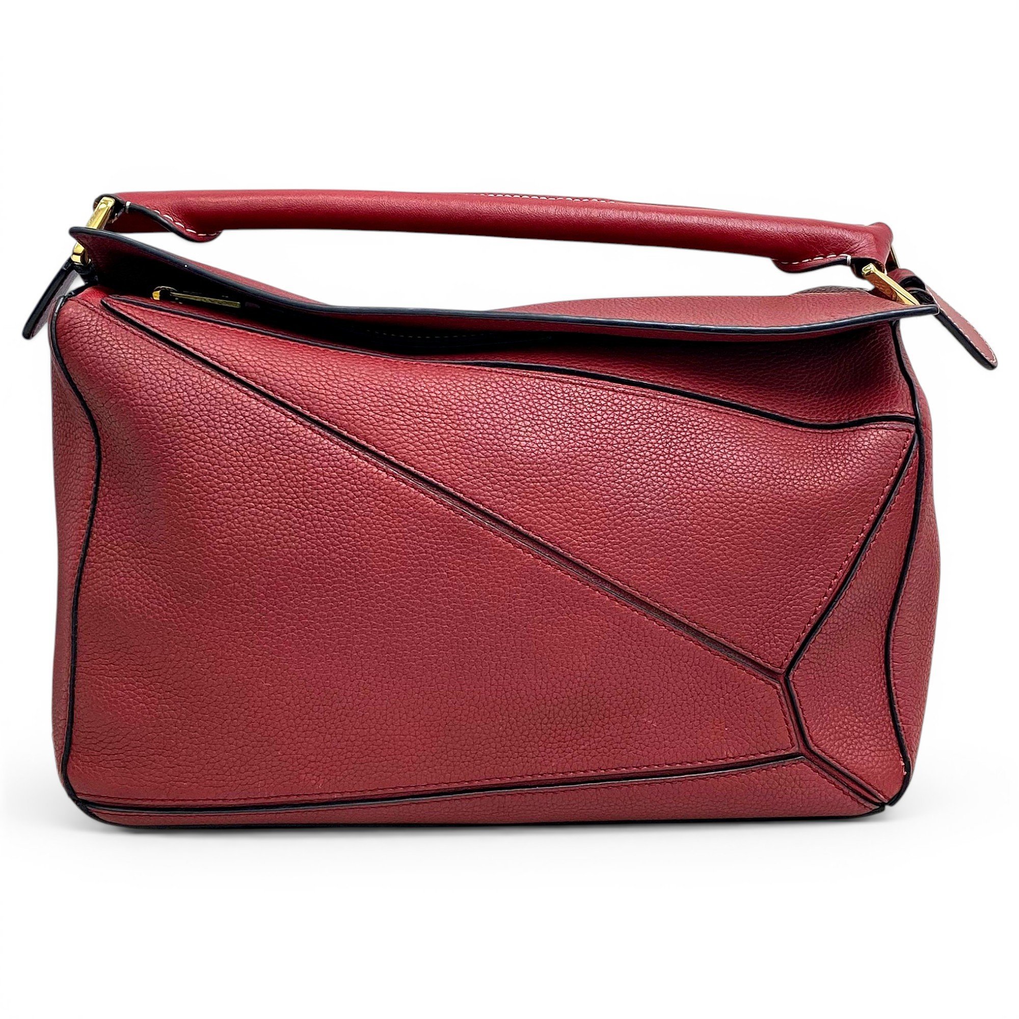 Puzzle leather handbag