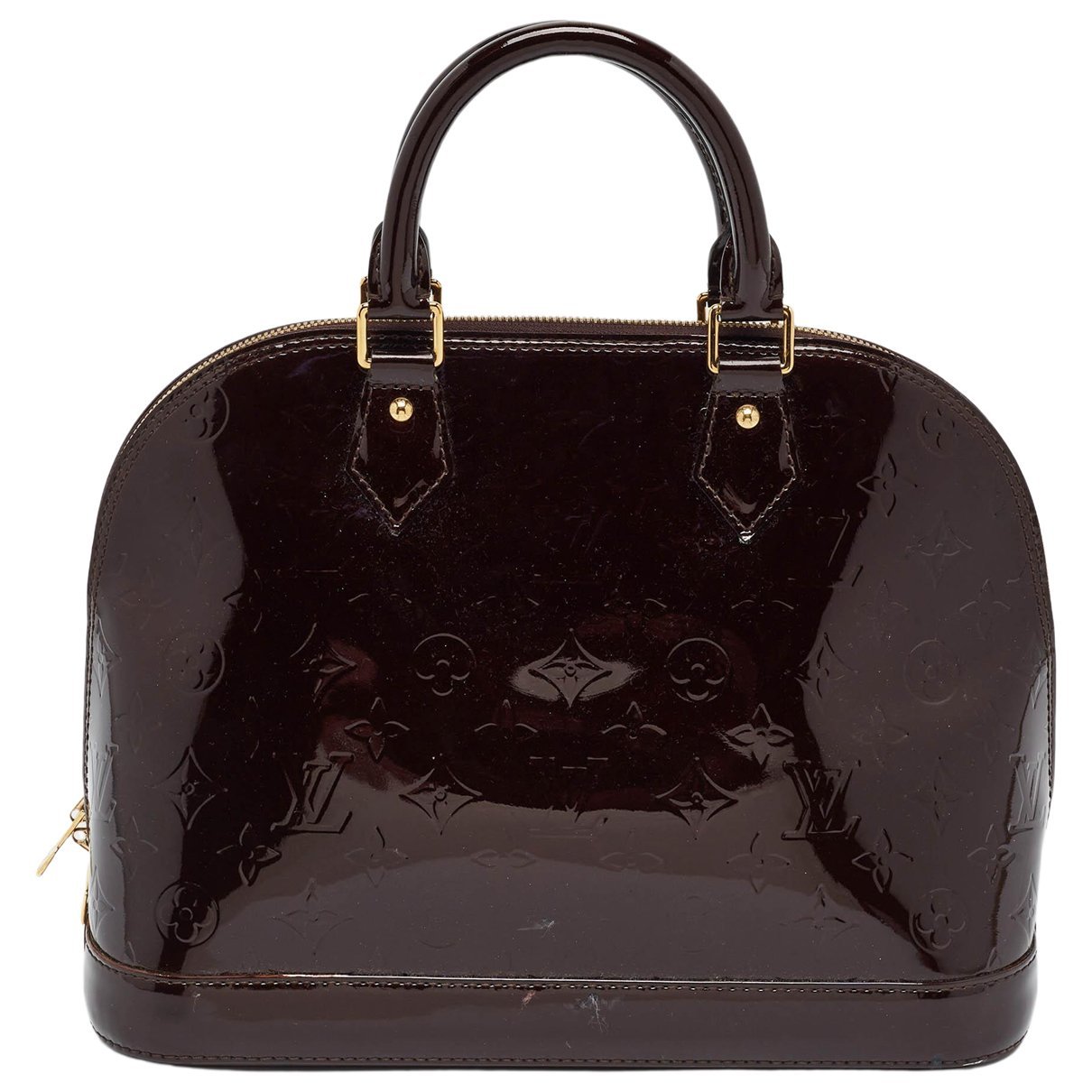 Patent leather satchel