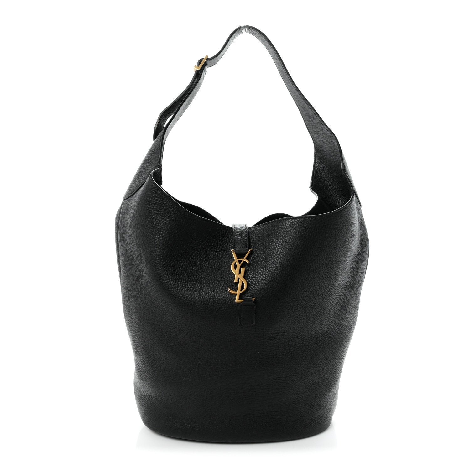 Saint Laurent Grained Calfskin Le 5 A 7 Hobo Black