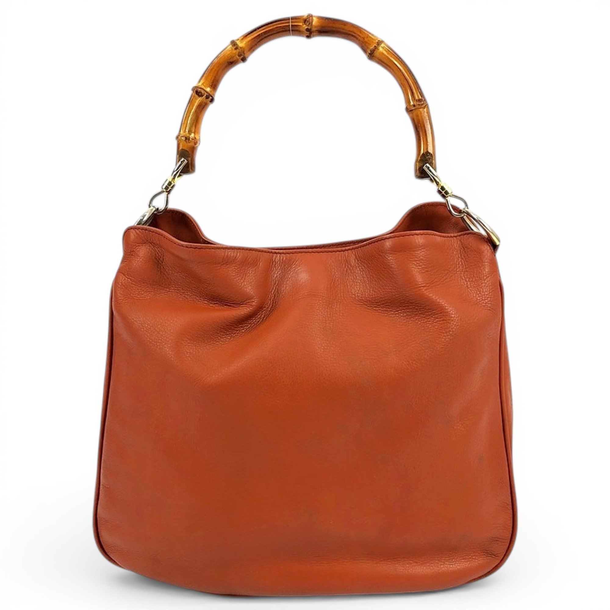 Bamboo Top Handle leather handbag