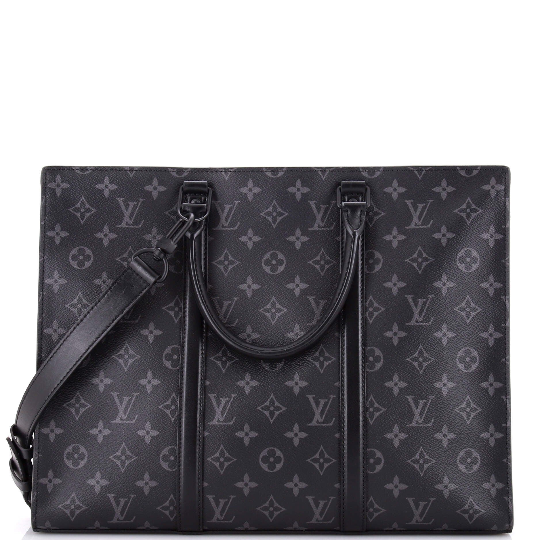 Sac Plat Zipper Tote Monogram Eclipse Canvas Horizontal