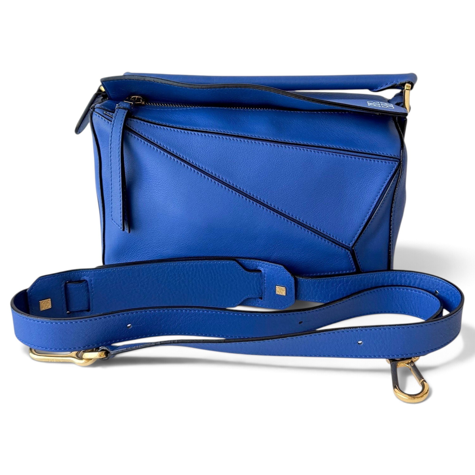 Puzzle leather handbag