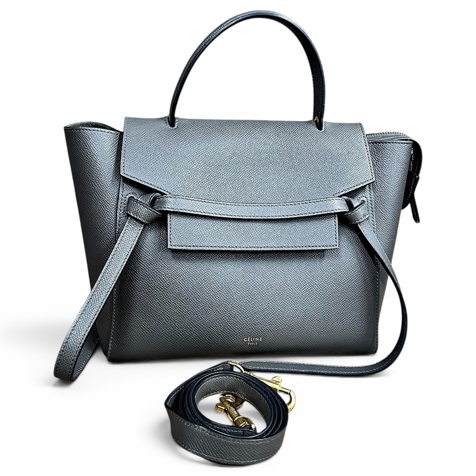Belt leather handbag