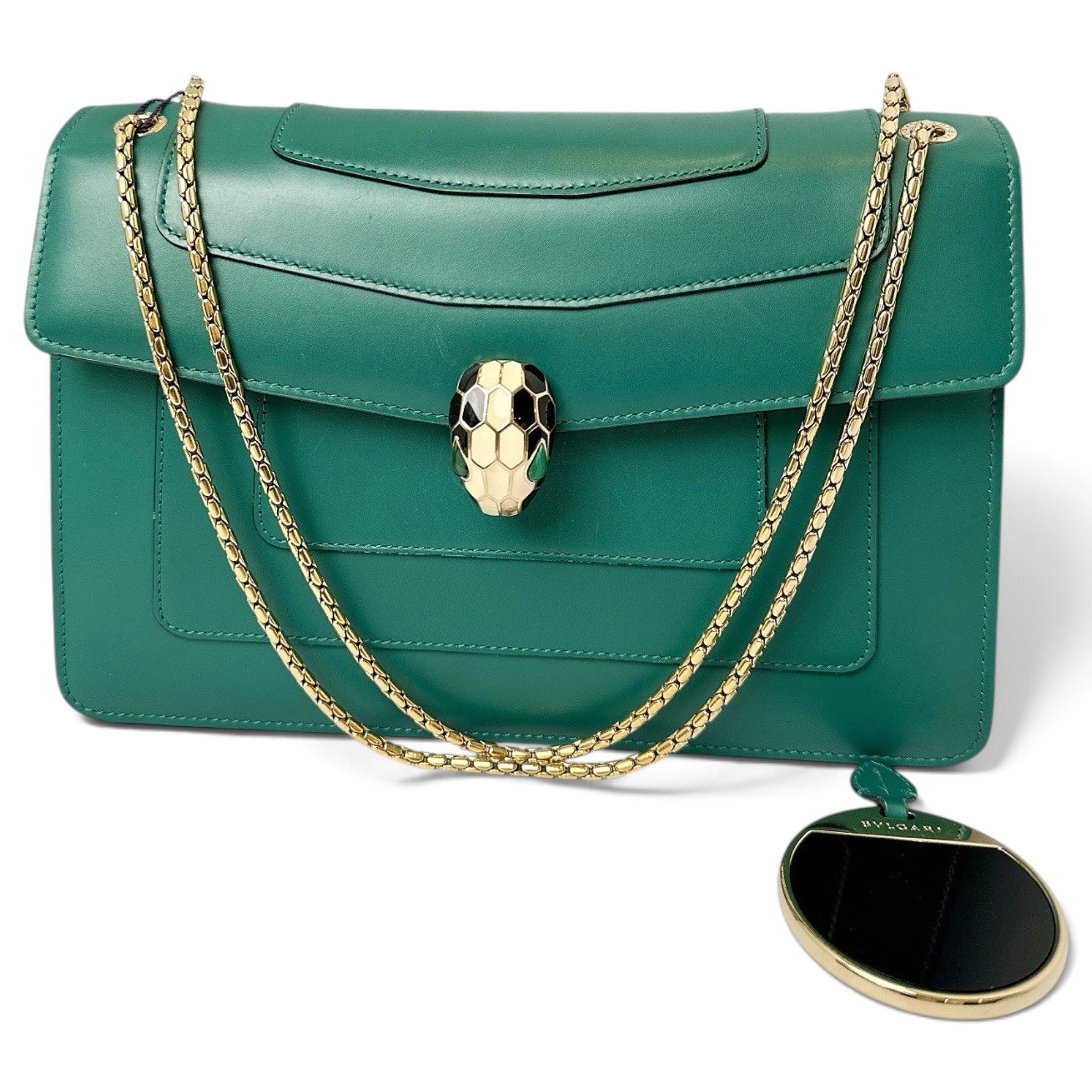 Serpenti leather handbag