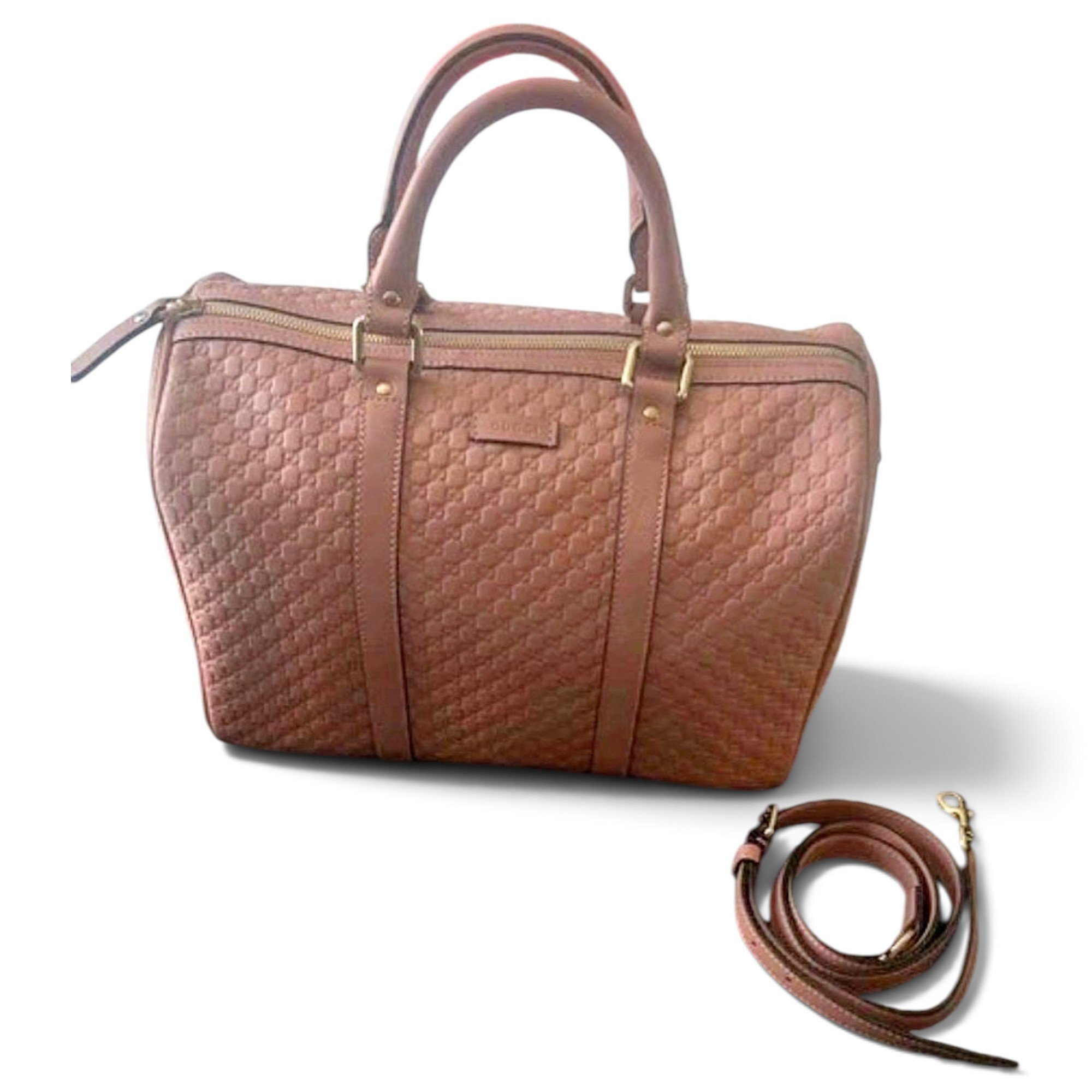 Boston leather bowling bag