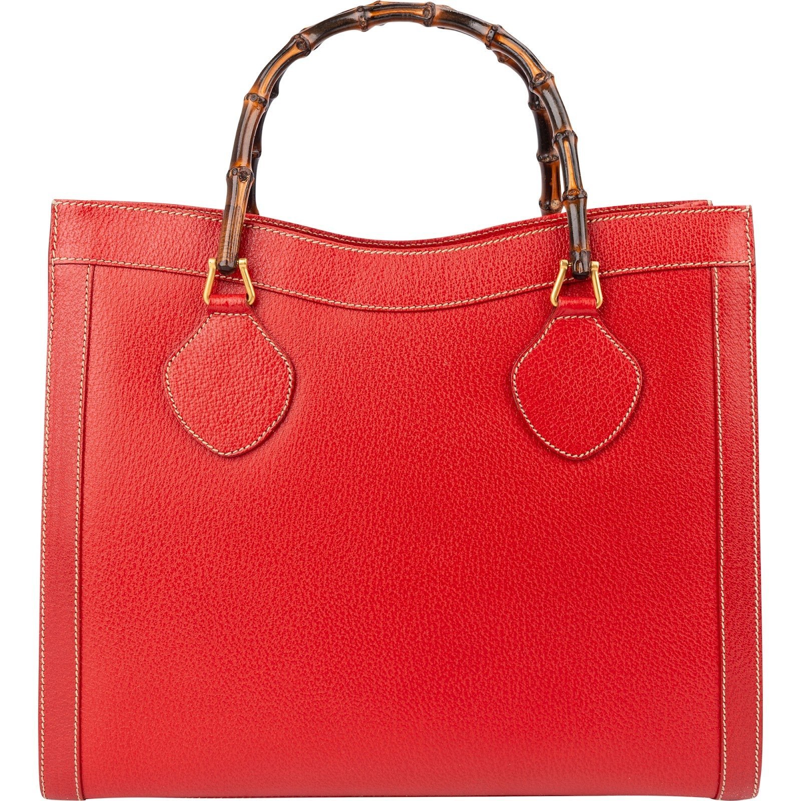 Bamboo Top Handle leather handbag