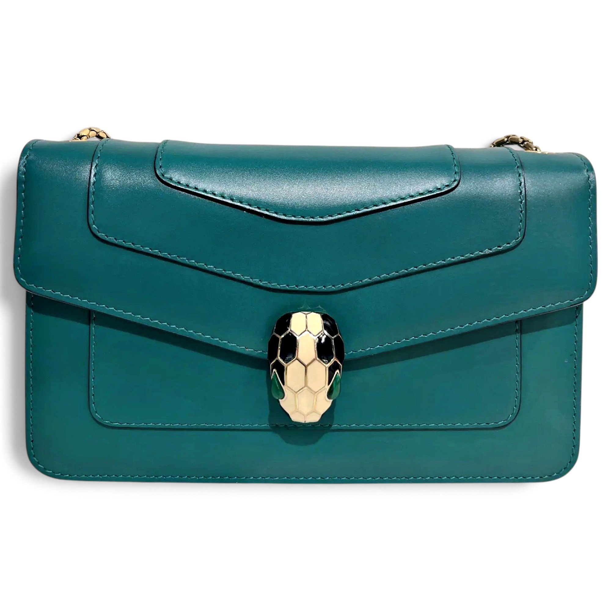 Serpenti leather handbag