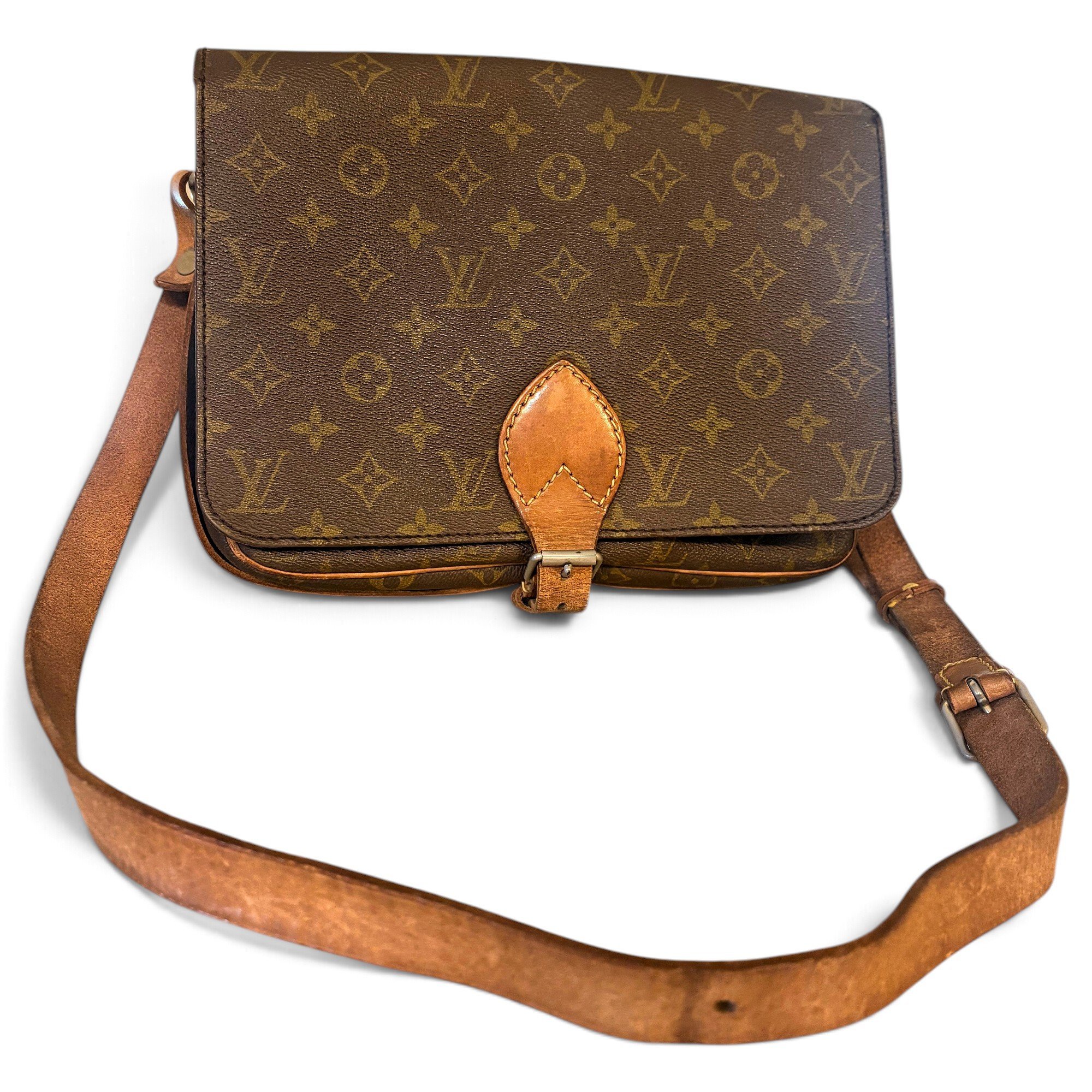 Cartouchière leather crossbody bag