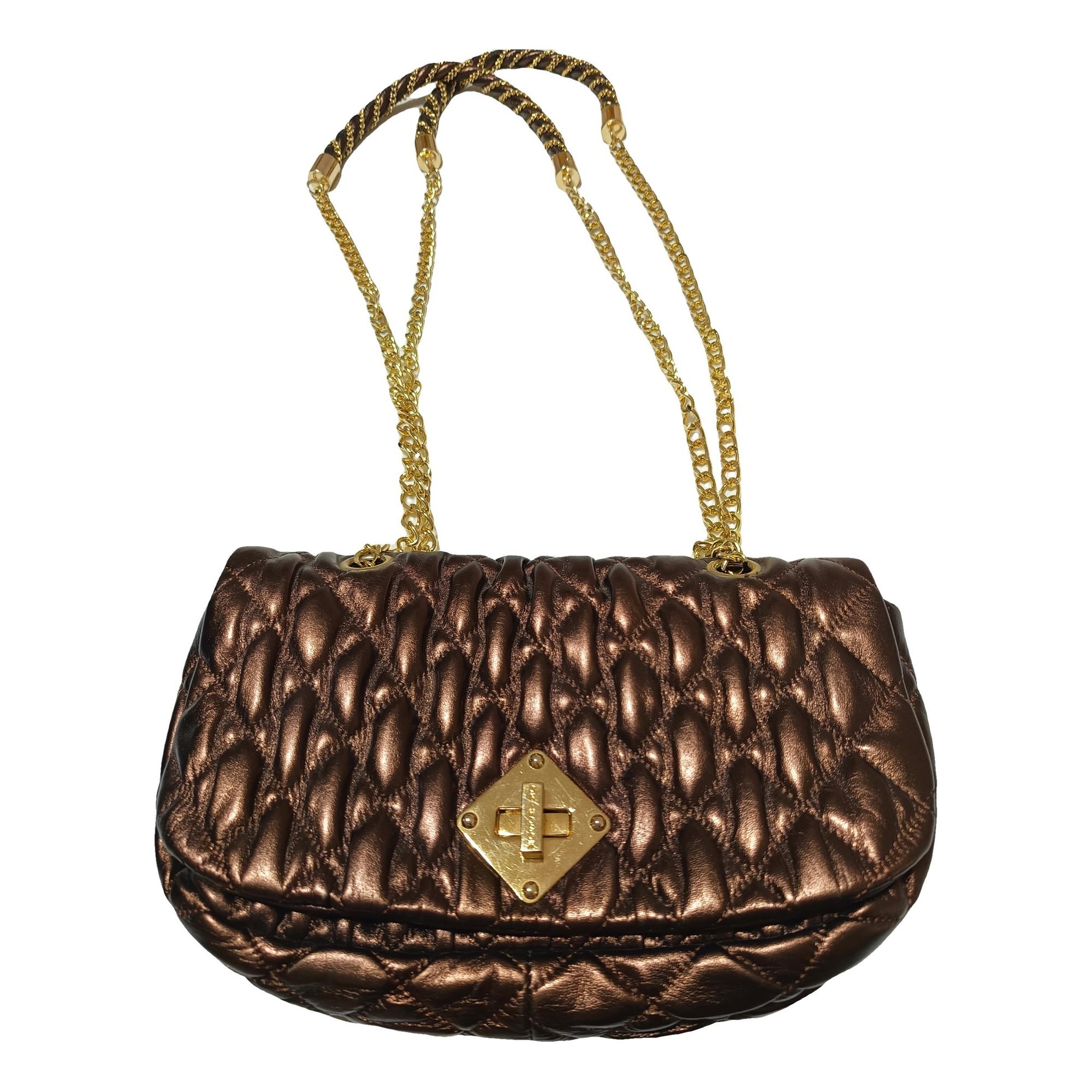 Biker leather crossbody bag
