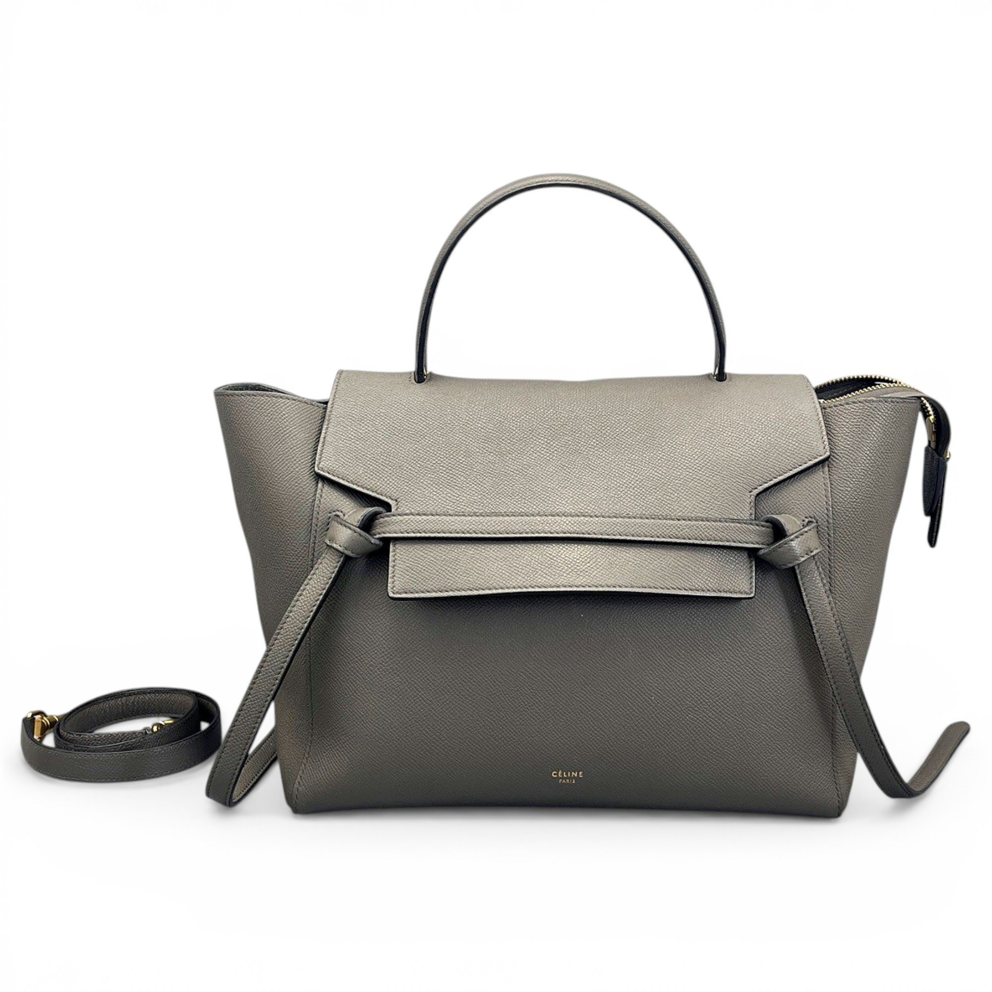 Belt leather handbag