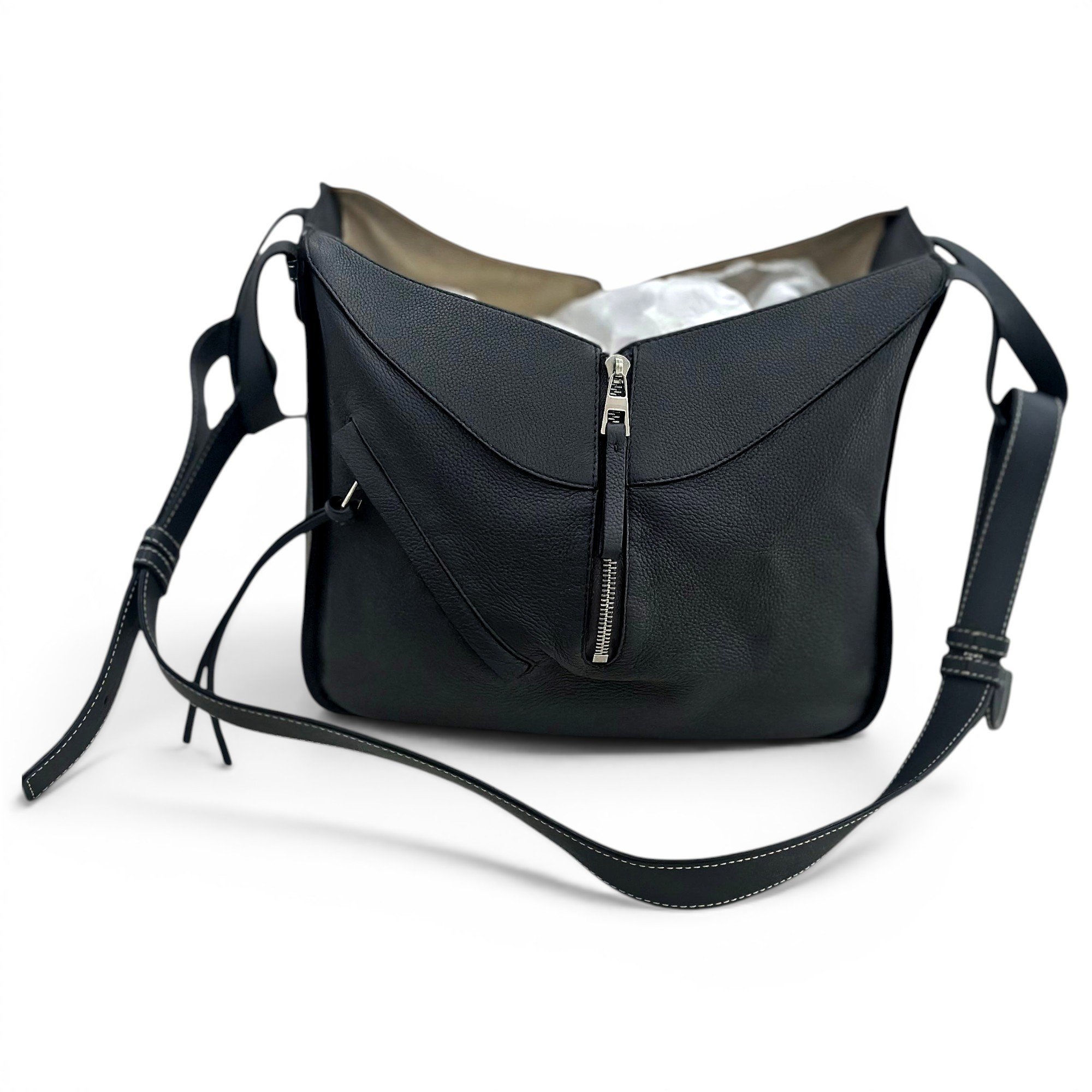 Hammock leather handbag