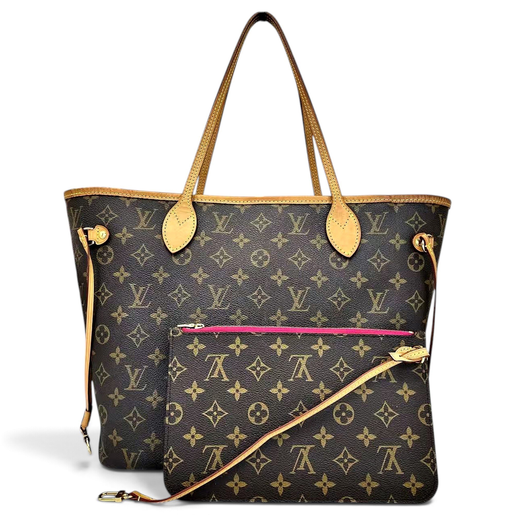 Louis Vuitton Neverfull leather handbag
