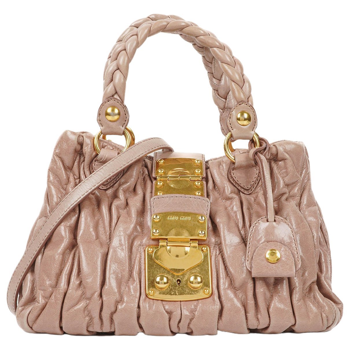 Matelassé leather handbag