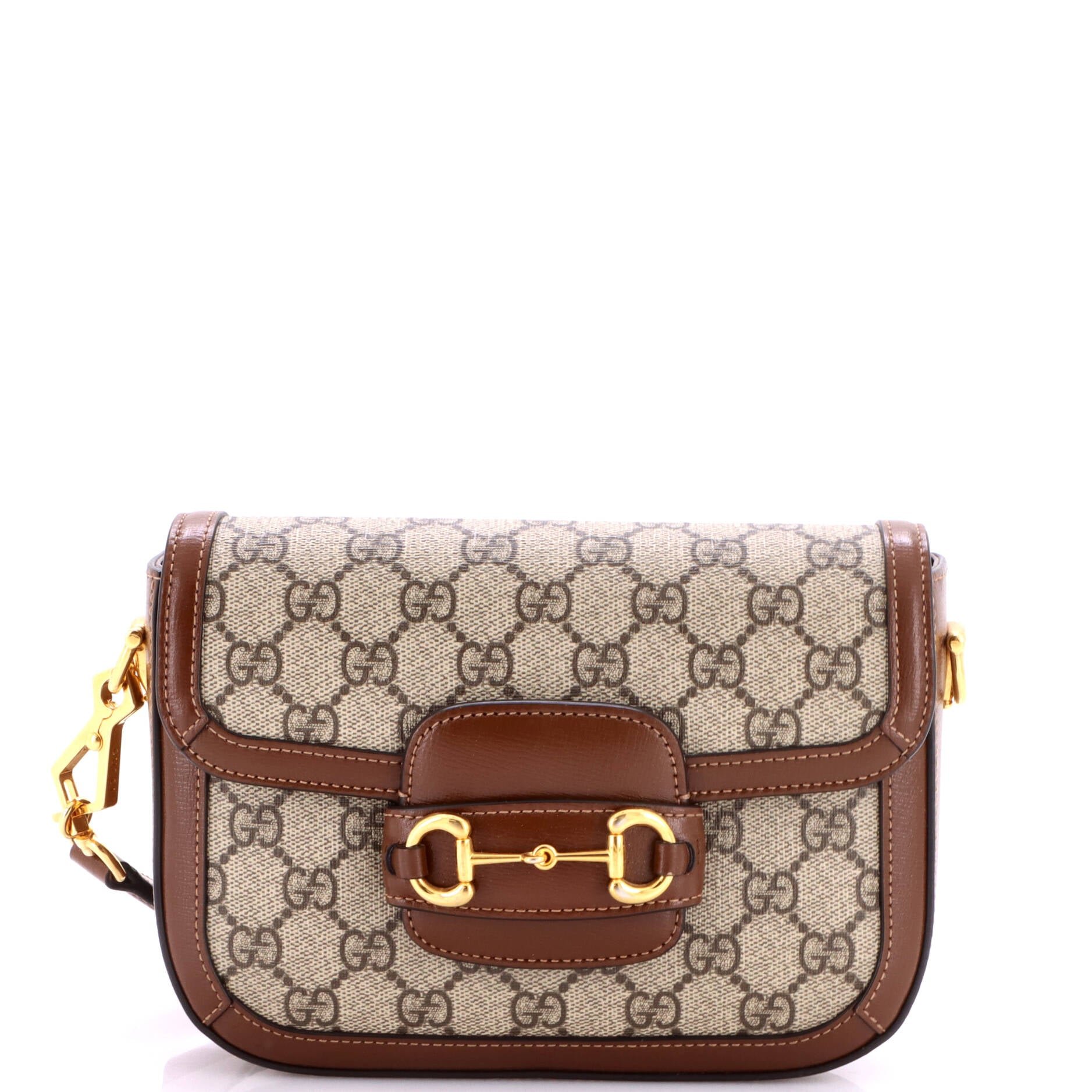 Horsebit 1955 Shoulder Bag GG Coated Canvas with Leather Mini