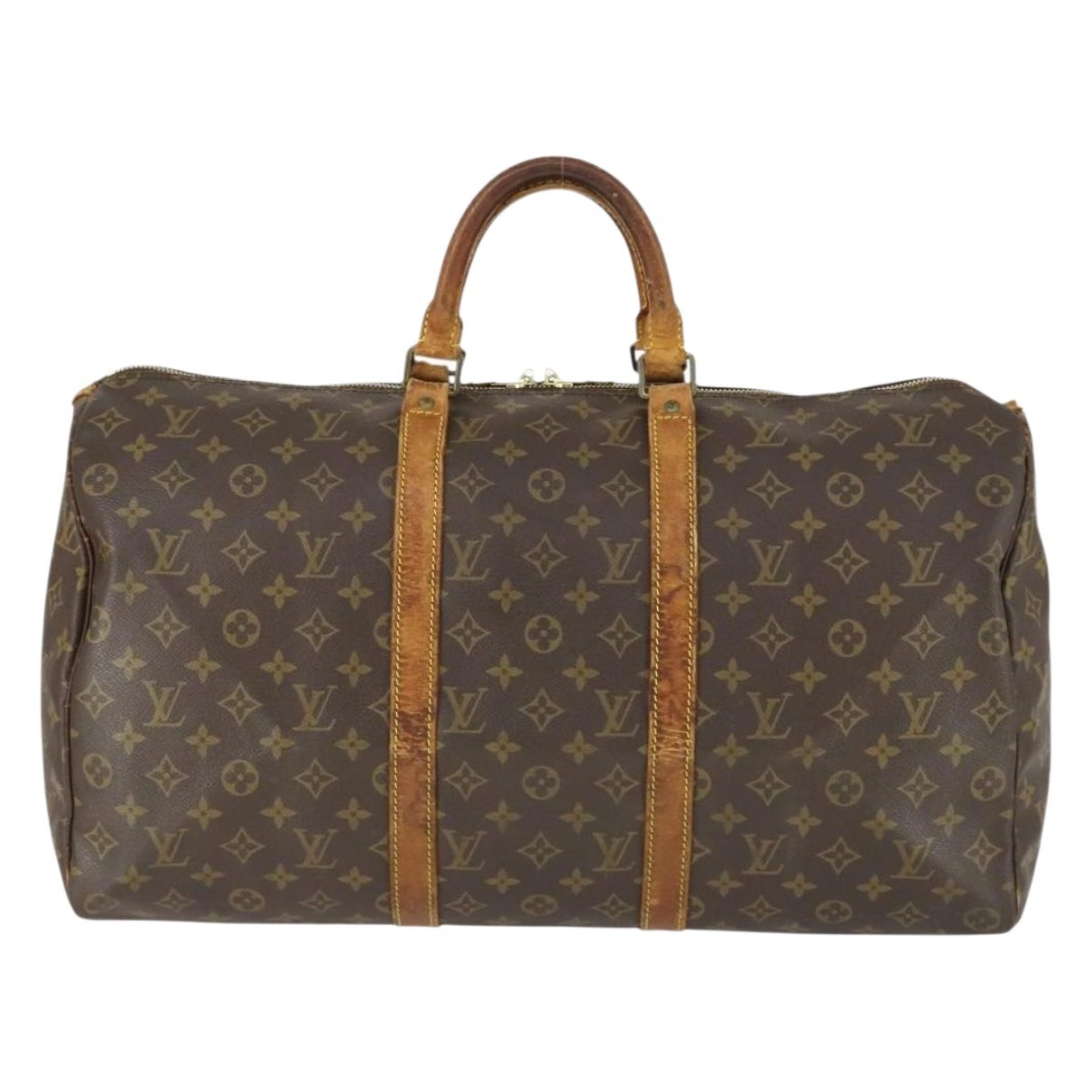 Keepall leather travel bag