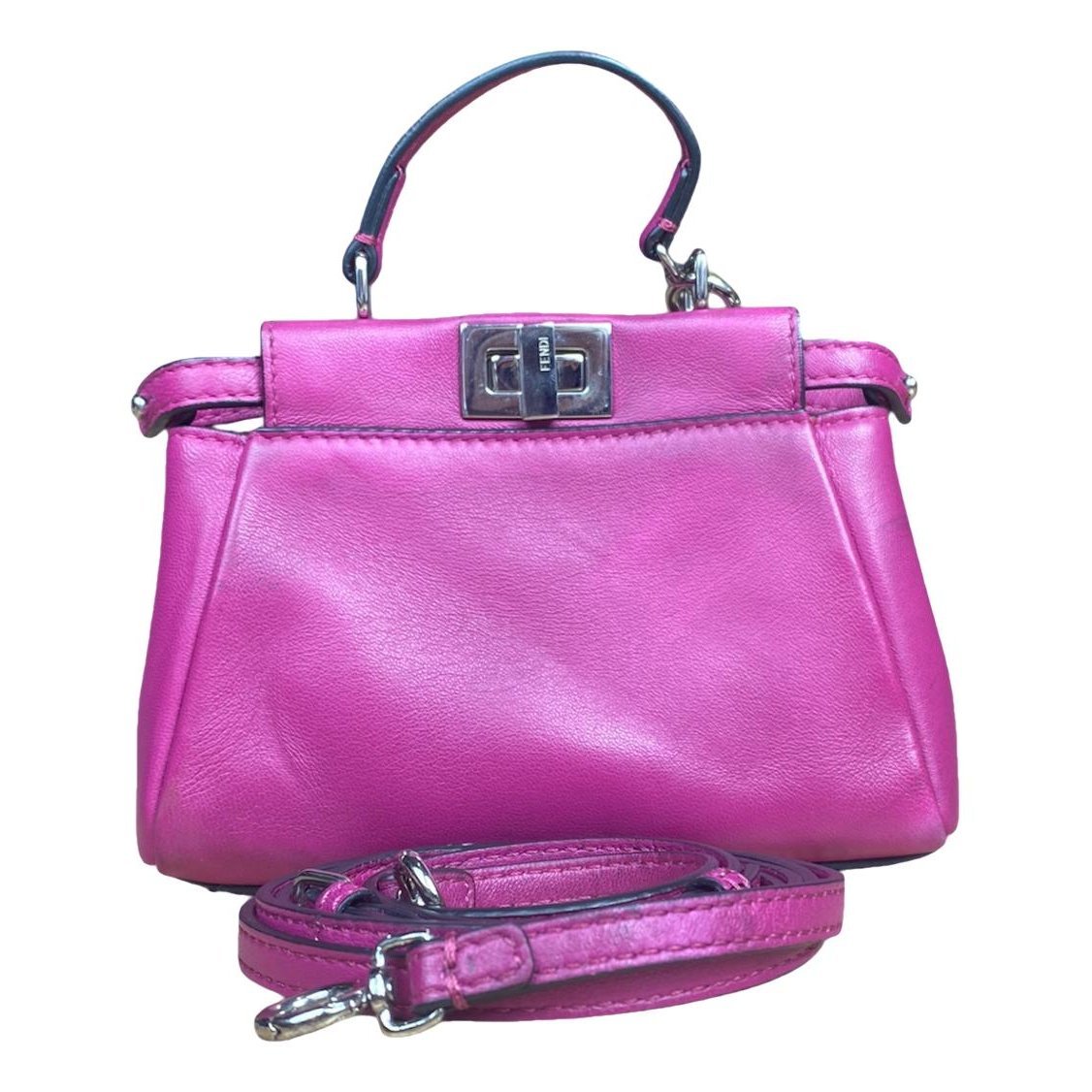 Peekaboo mini pocket leather handbag