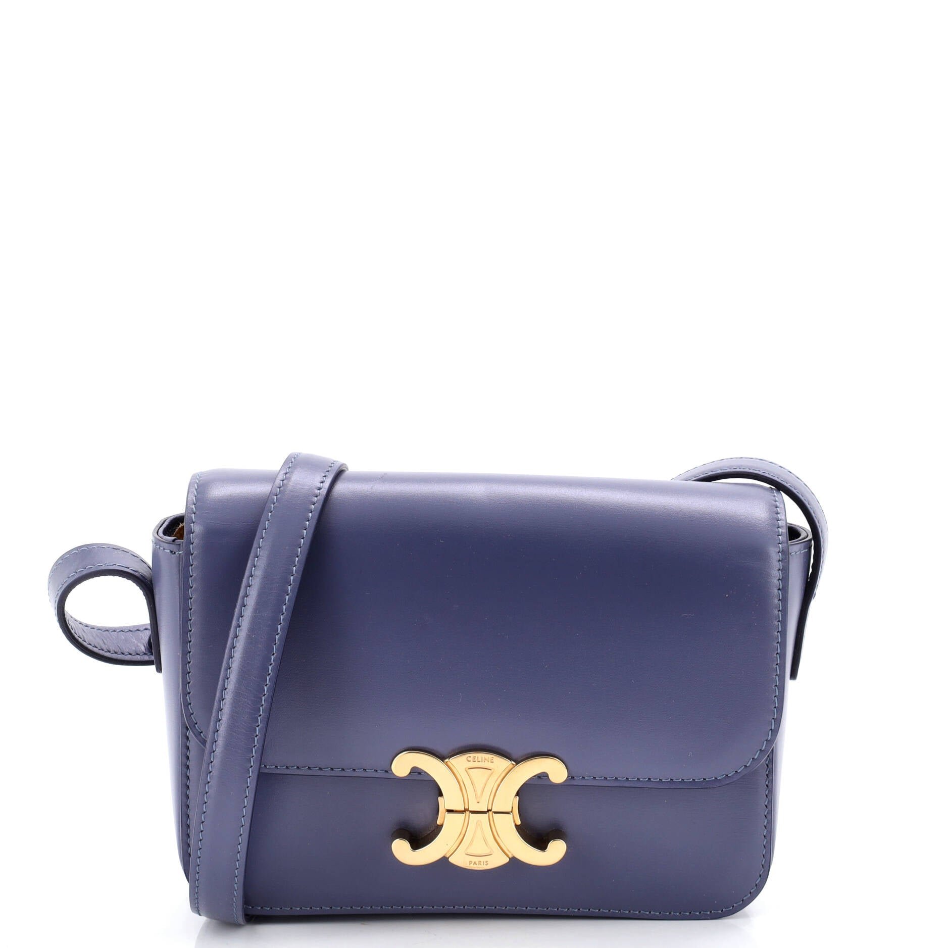 Celine Triomphe Shoulder Bag Smooth Calfskin Nano