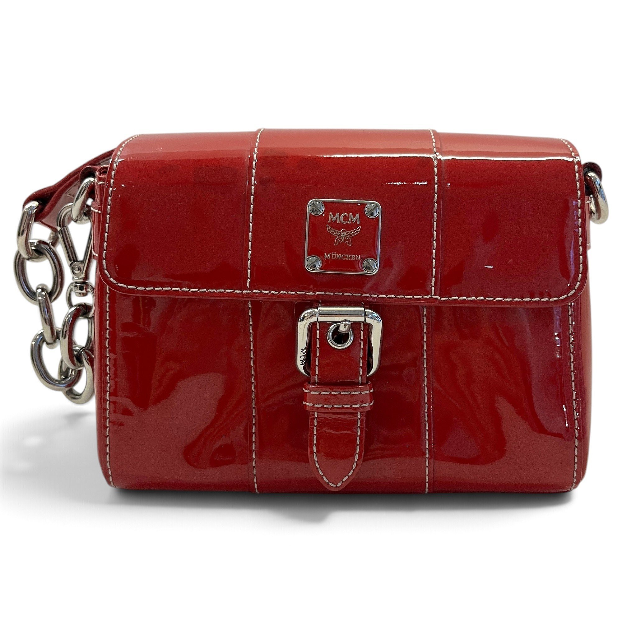 MCM Soft Berlin patent leather handbag