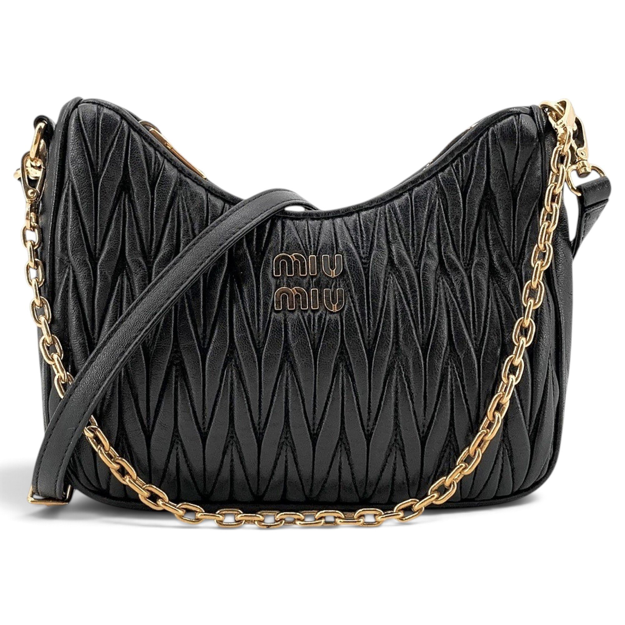 Matelassé leather crossbody bag