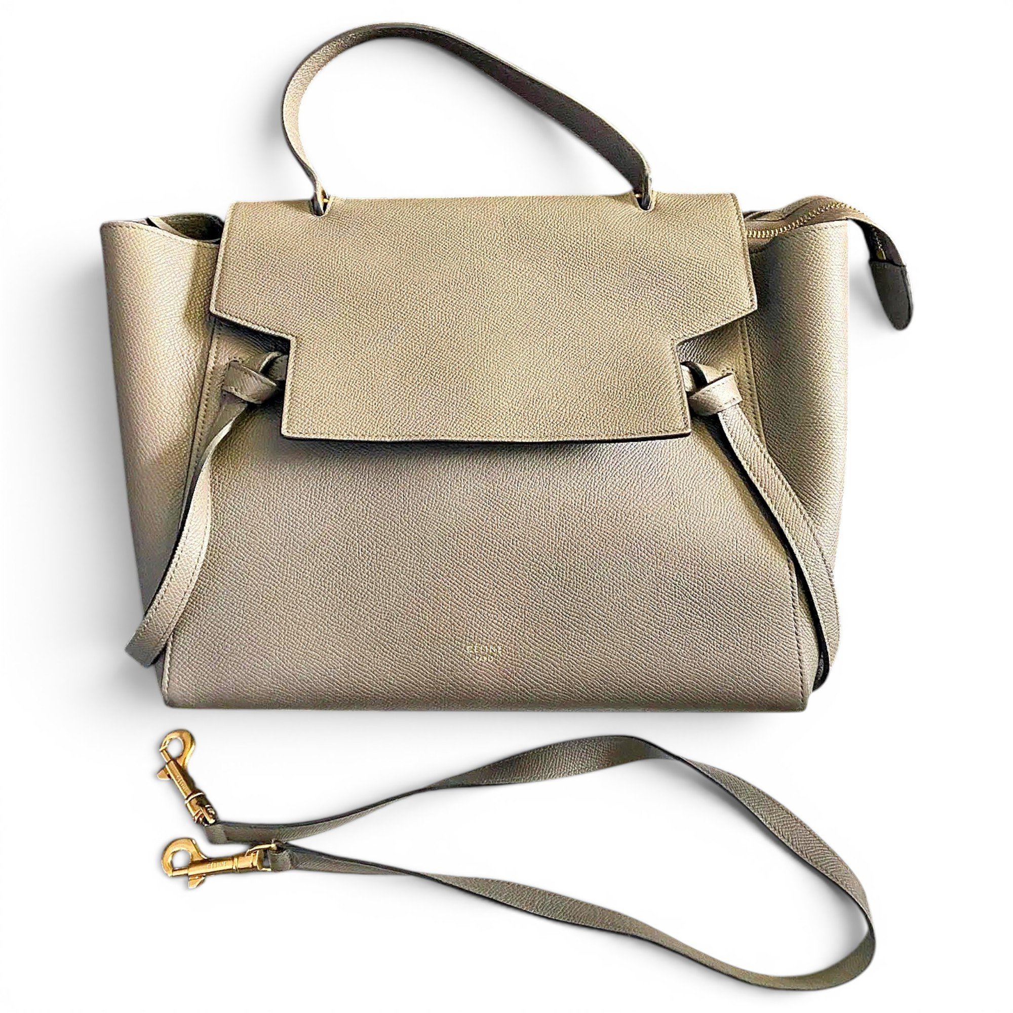 Belt leather handbag