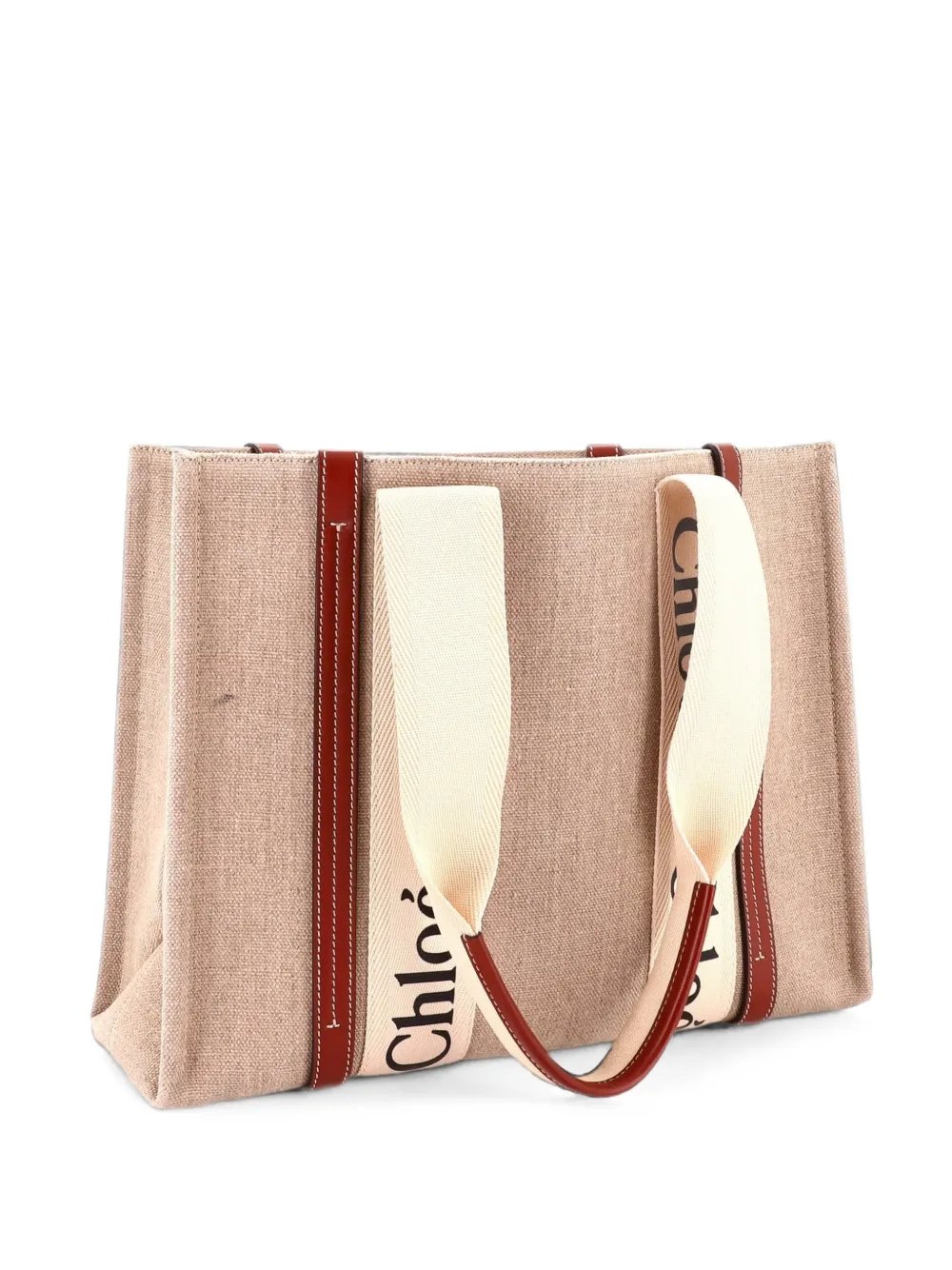 Woody Canvas with Leather Medium tote bag