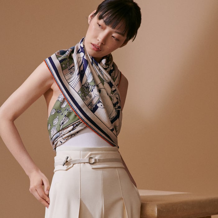Hermès Locomotion Shawl 140
