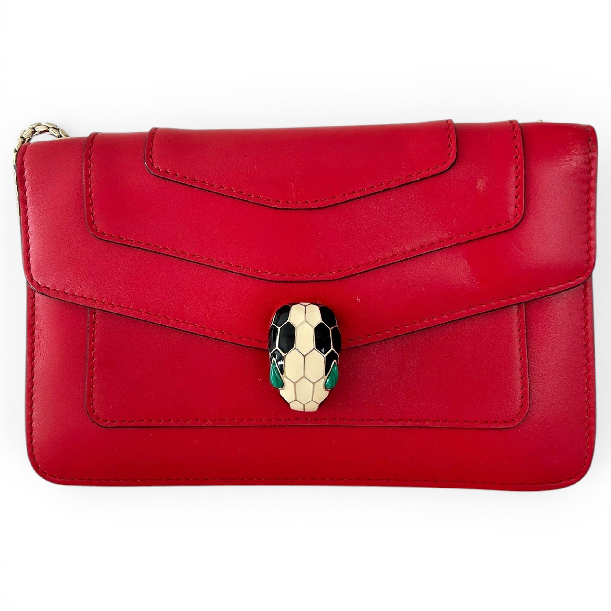Serpenti leather handbag