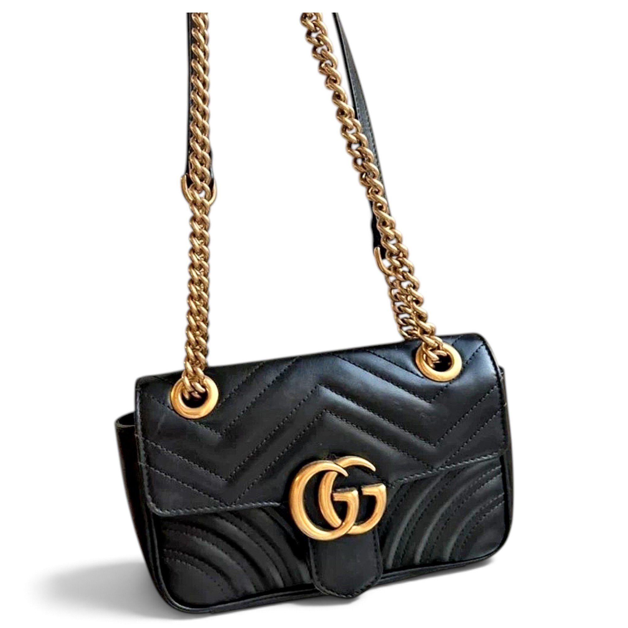 GG Marmont Flap leather handbag